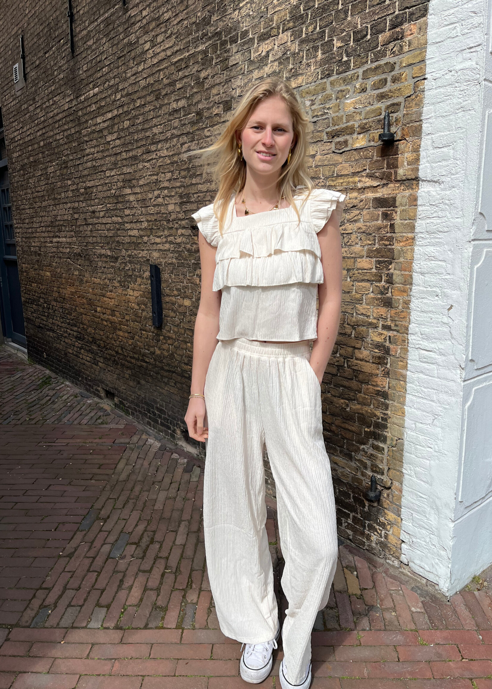 Flo Boutique Broek Juul Beige