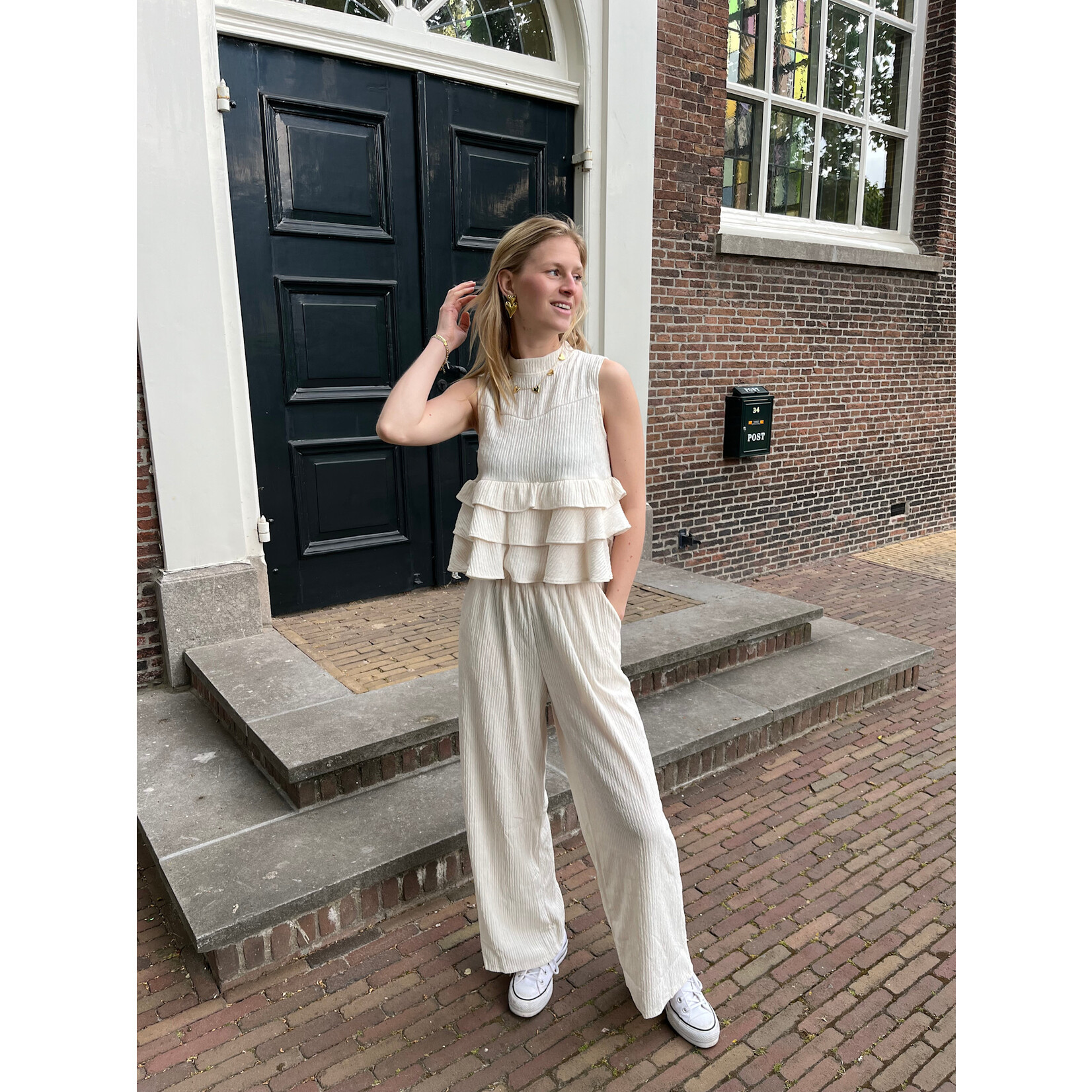 Flo Boutique Broek Juul Beige