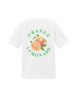 Flo Boutique T-shirt Orange Lemonade White