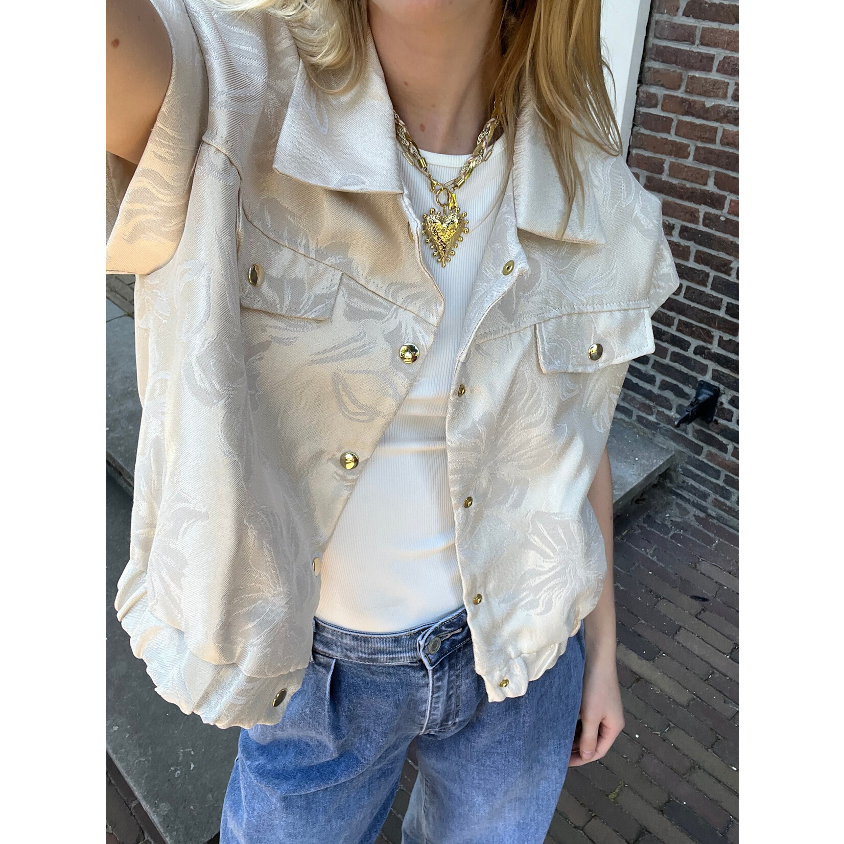 Flo Boutique Gilet Juna Beige