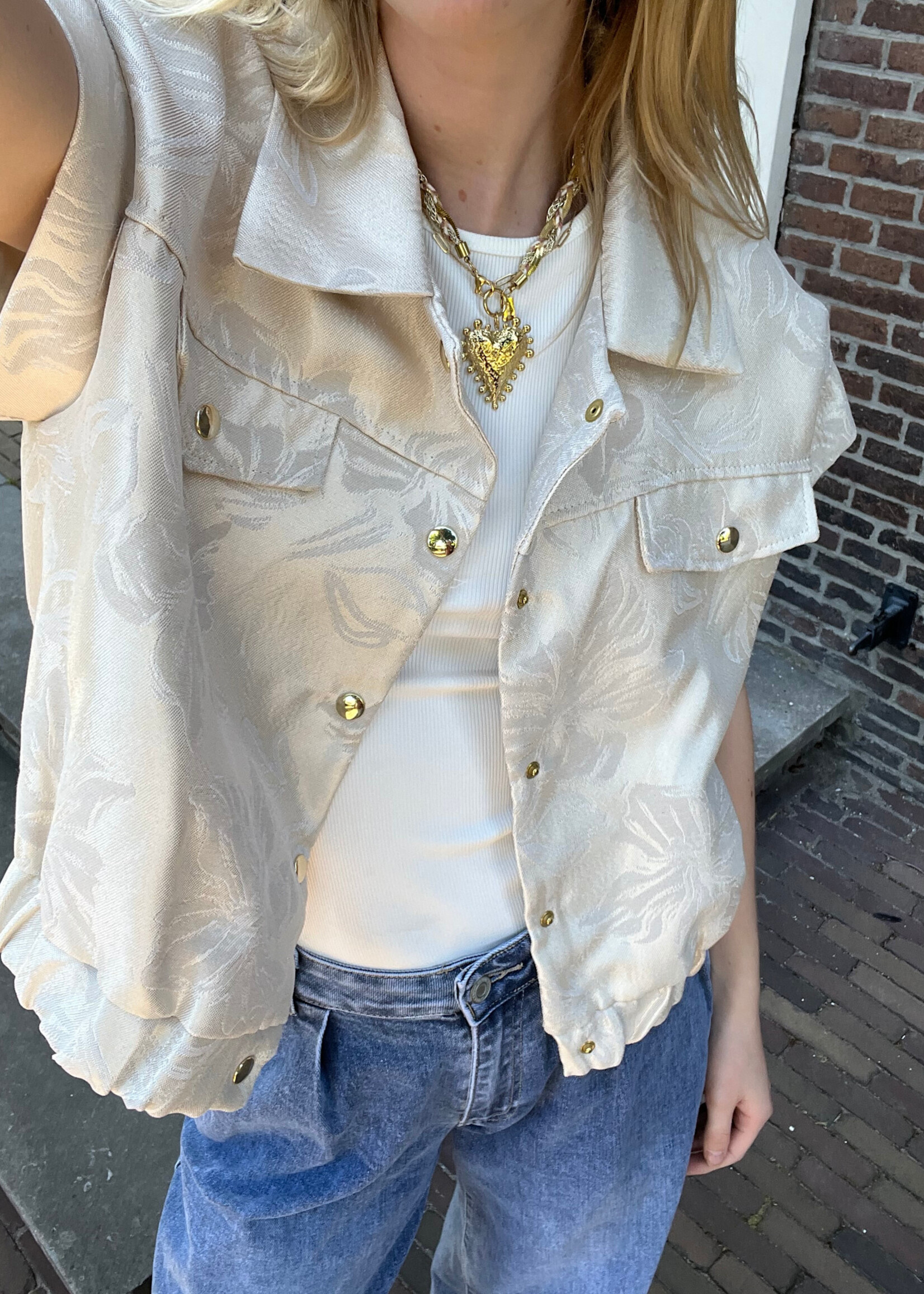 Flo Boutique Gilet Juna Beige