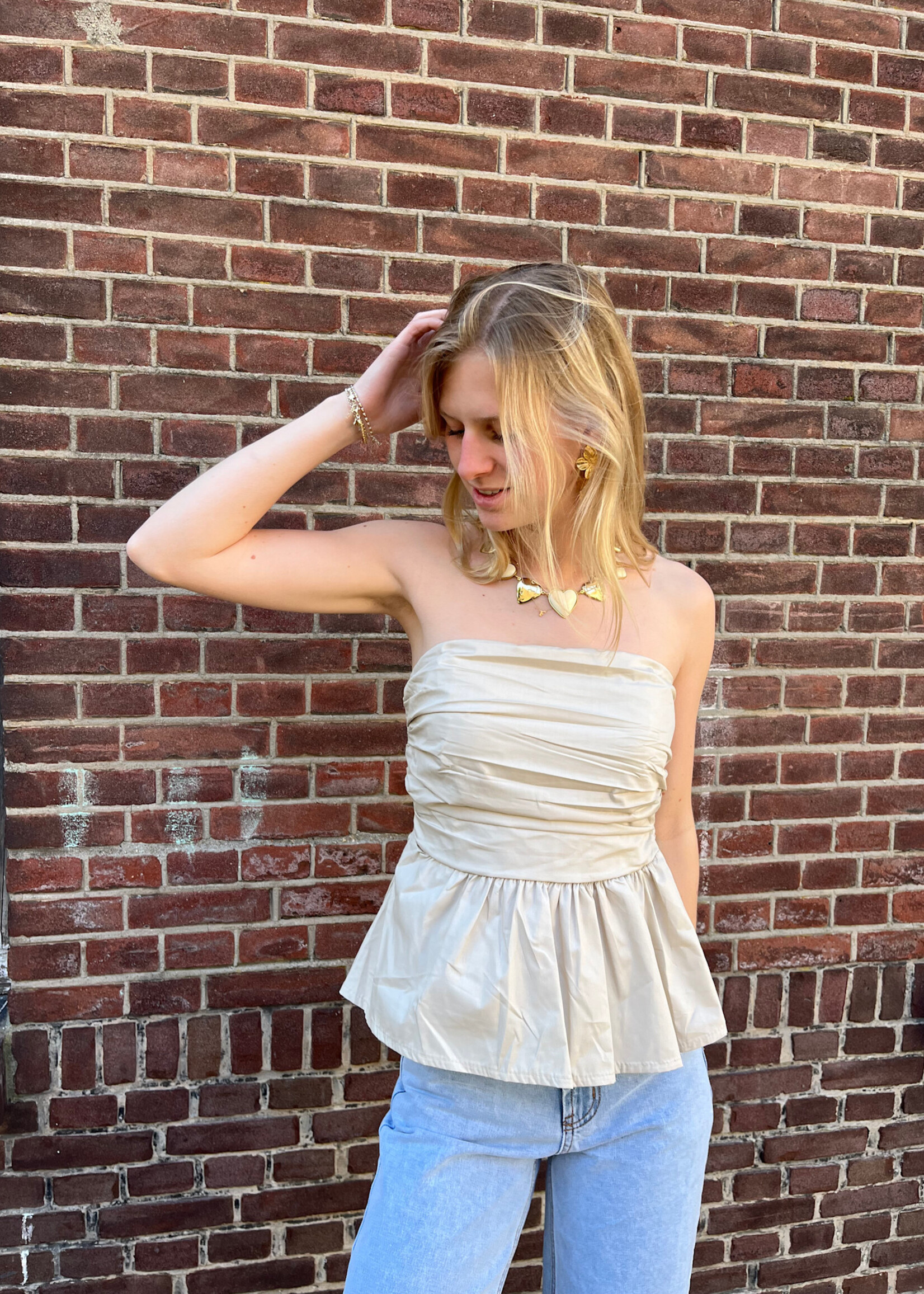 Flo Boutique Strapless Top Sofia Beige