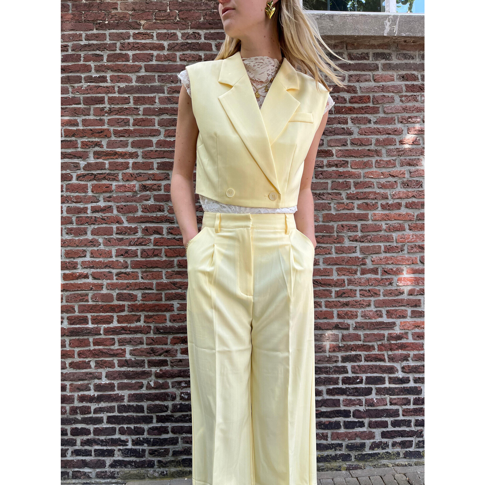 Flo Boutique Broek Dani Yellow