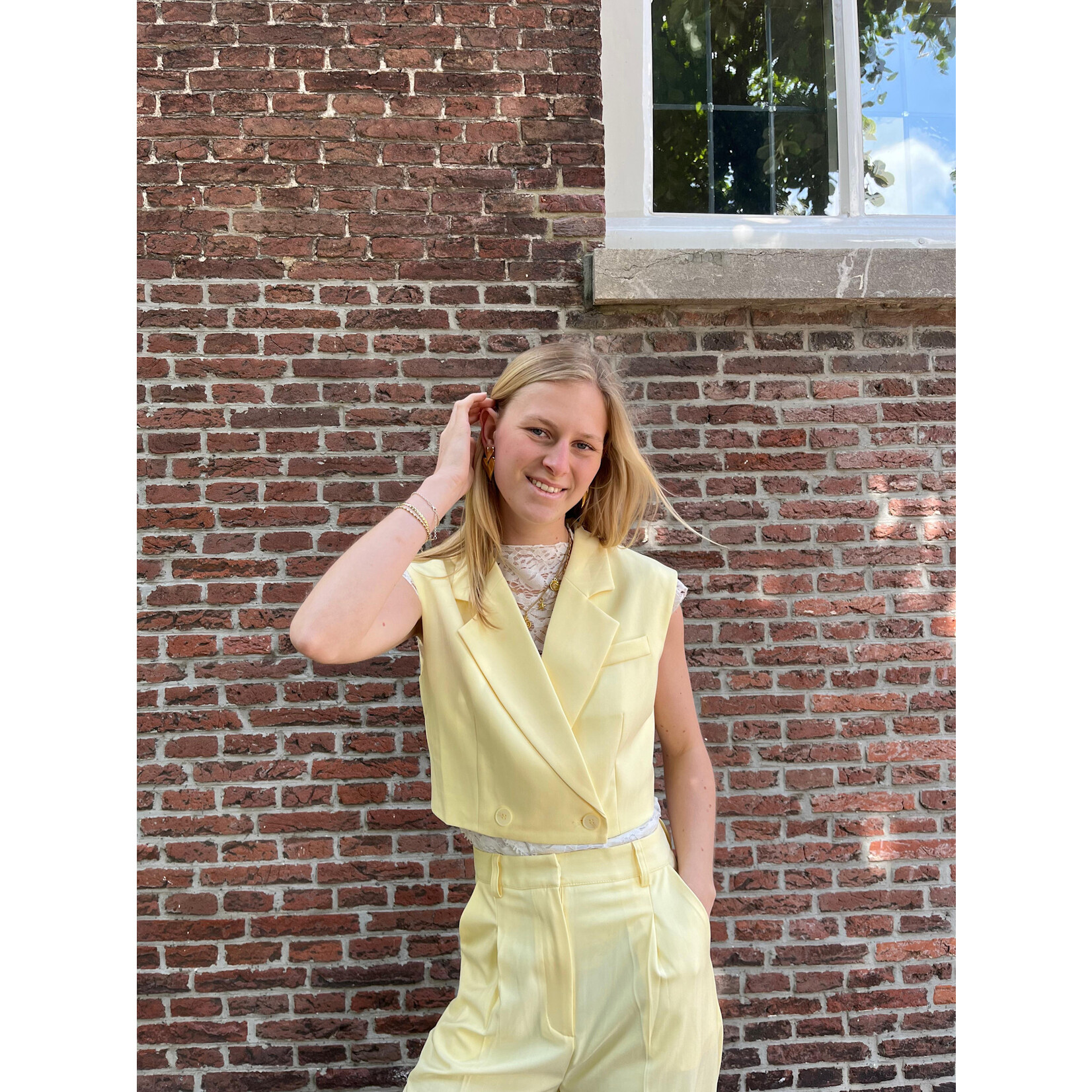 Flo Boutique Broek Dani Yellow