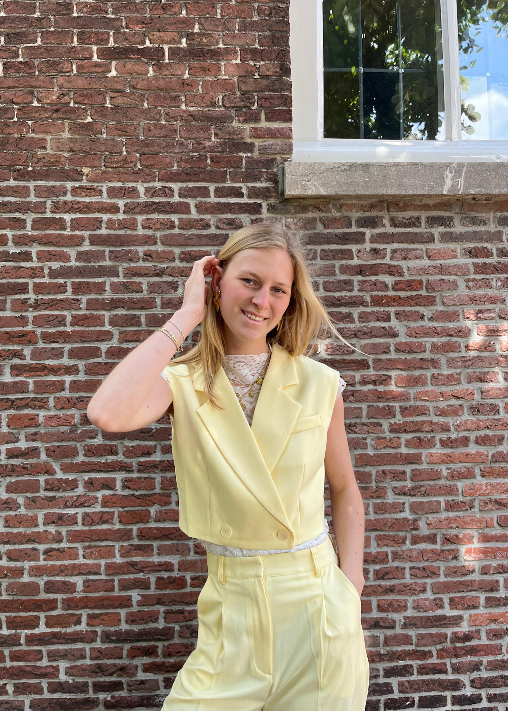 Flo Boutique Broek Dani Yellow