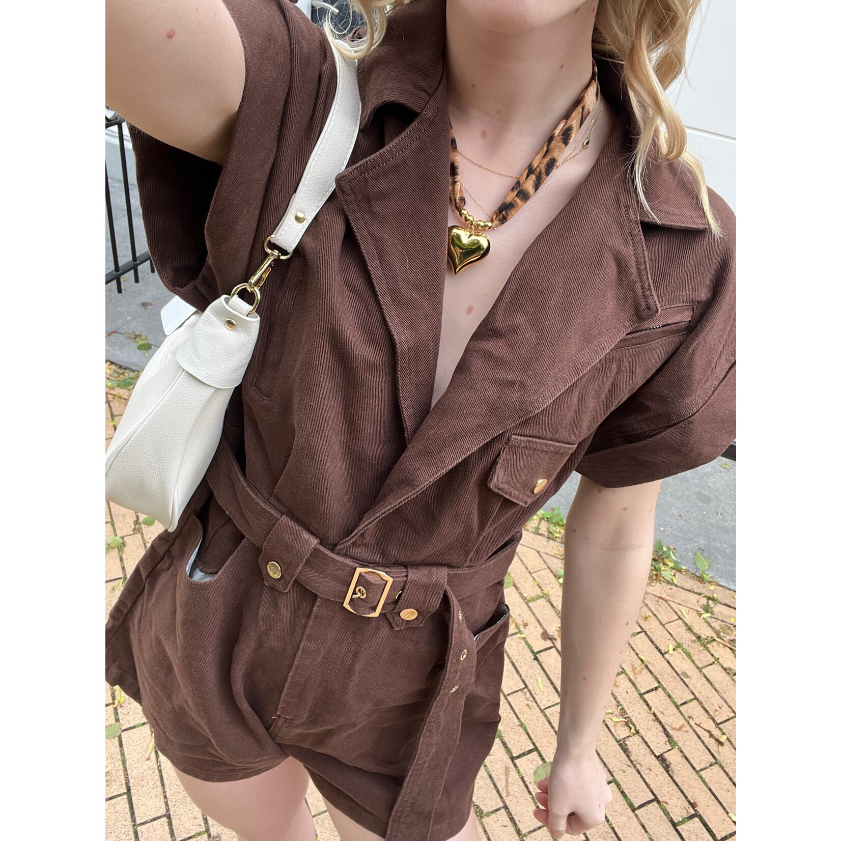 Flo Boutique Playsuit Nina Dark Brown