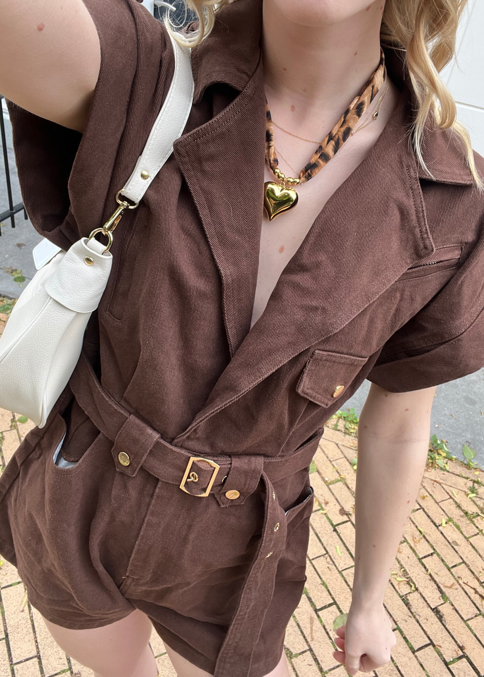 Flo Boutique Playsuit Nina Dark Brown