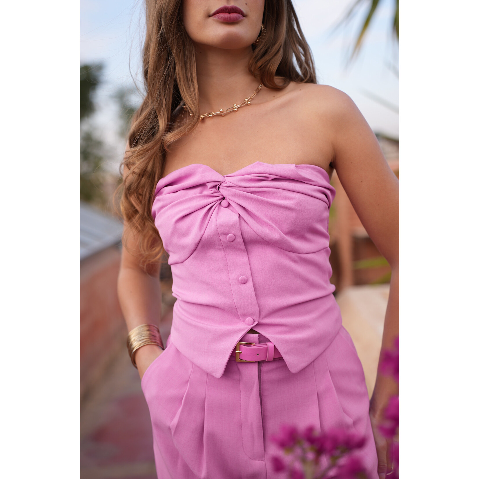 Flo Boutique Bandeau top Kate Pink