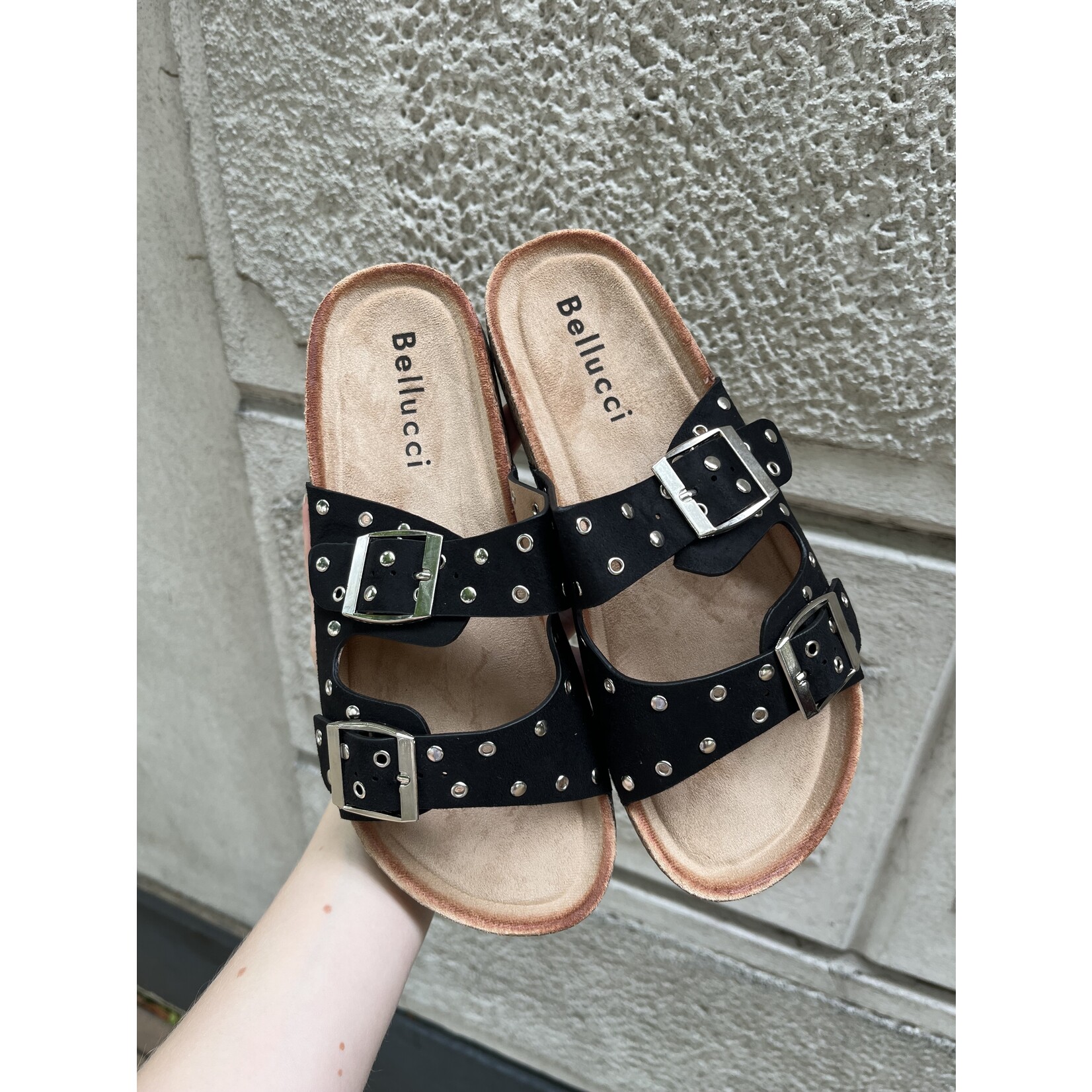 Flo Boutique Slipper studs Gigi Black