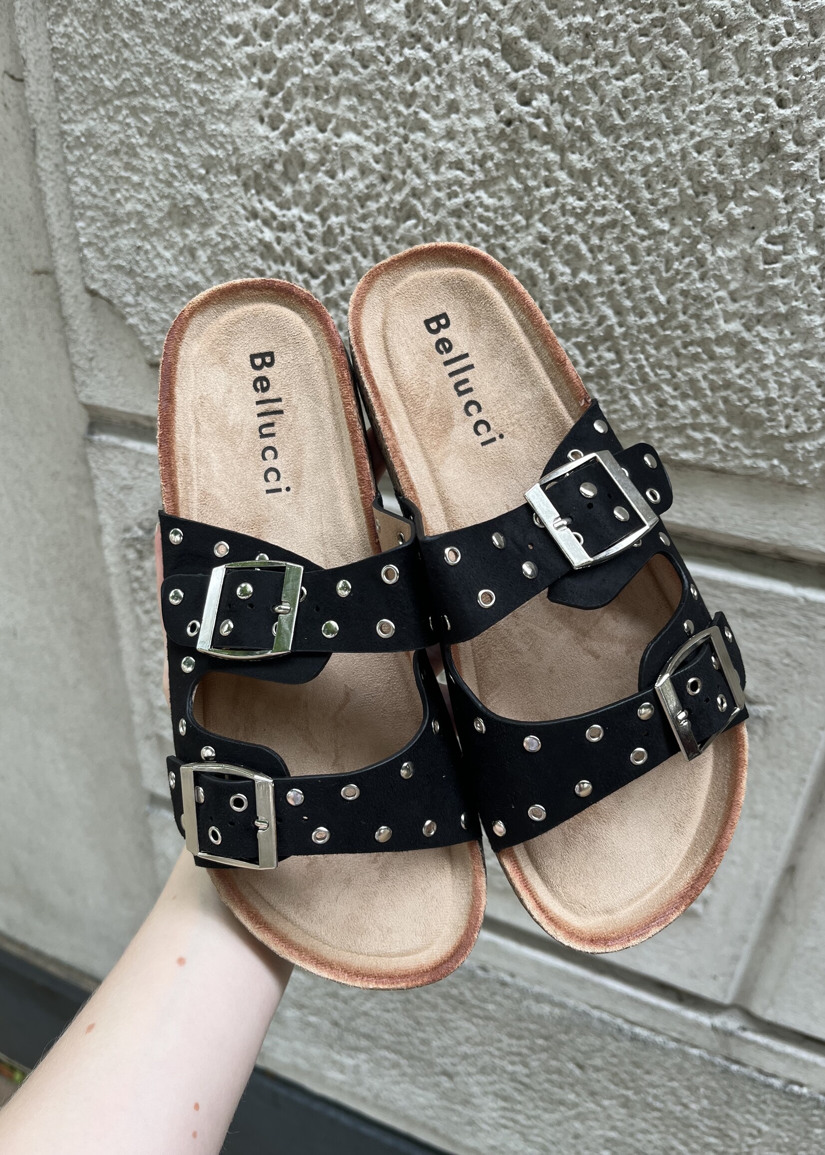 Flo Boutique Slipper studs Gigi Black