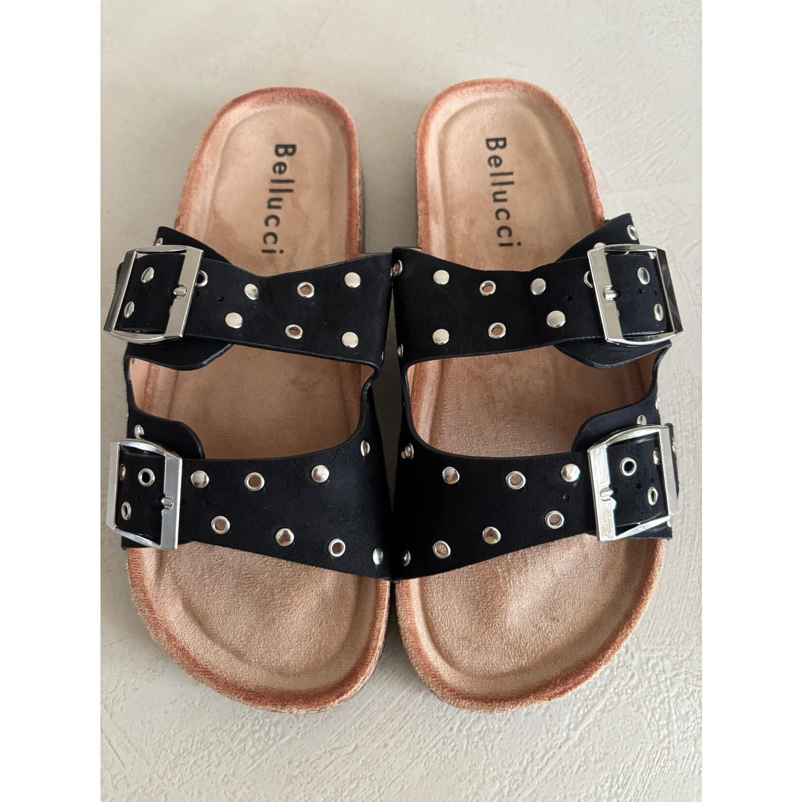 Flo Boutique Slipper studs Gigi Black