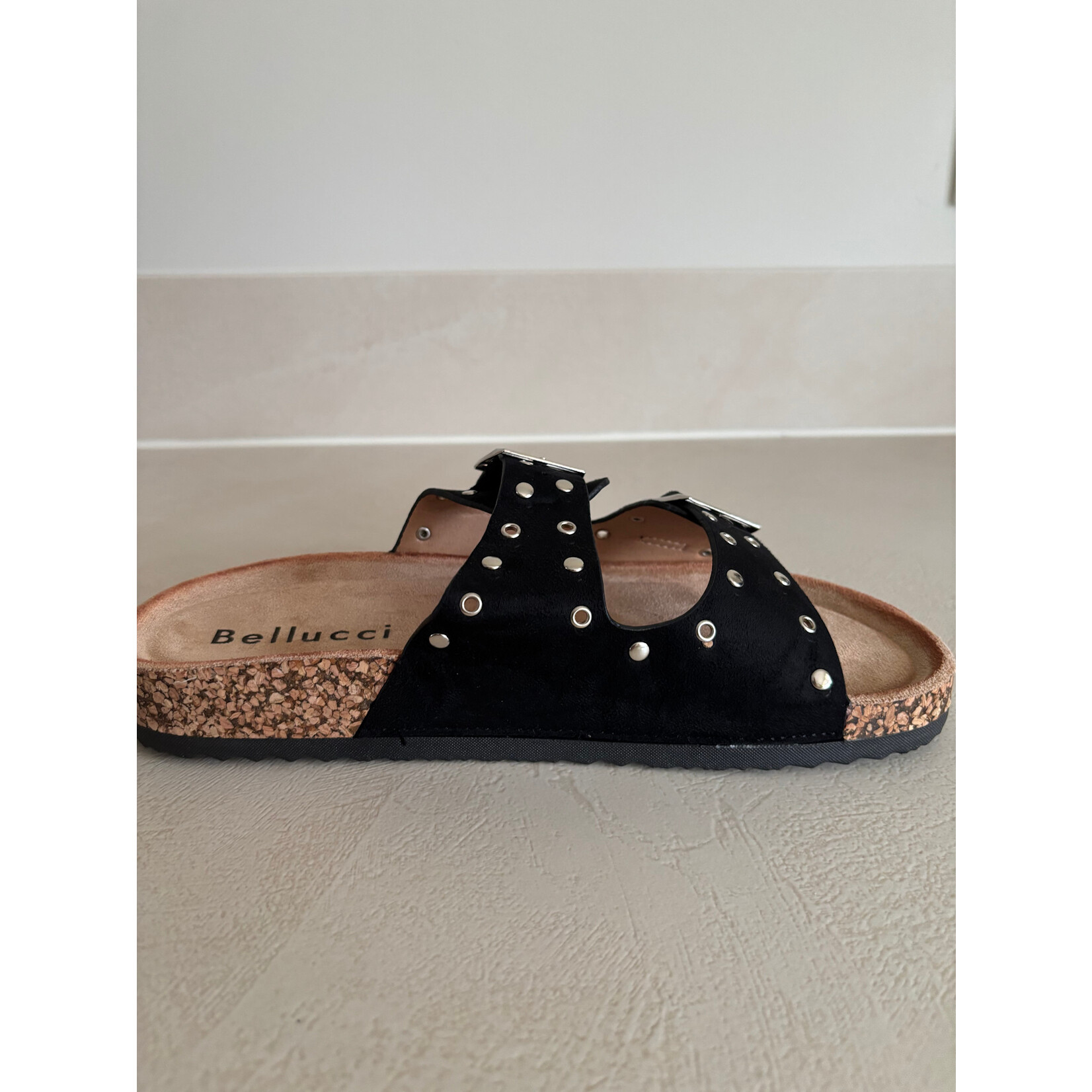 Flo Boutique Slipper studs Gigi Black
