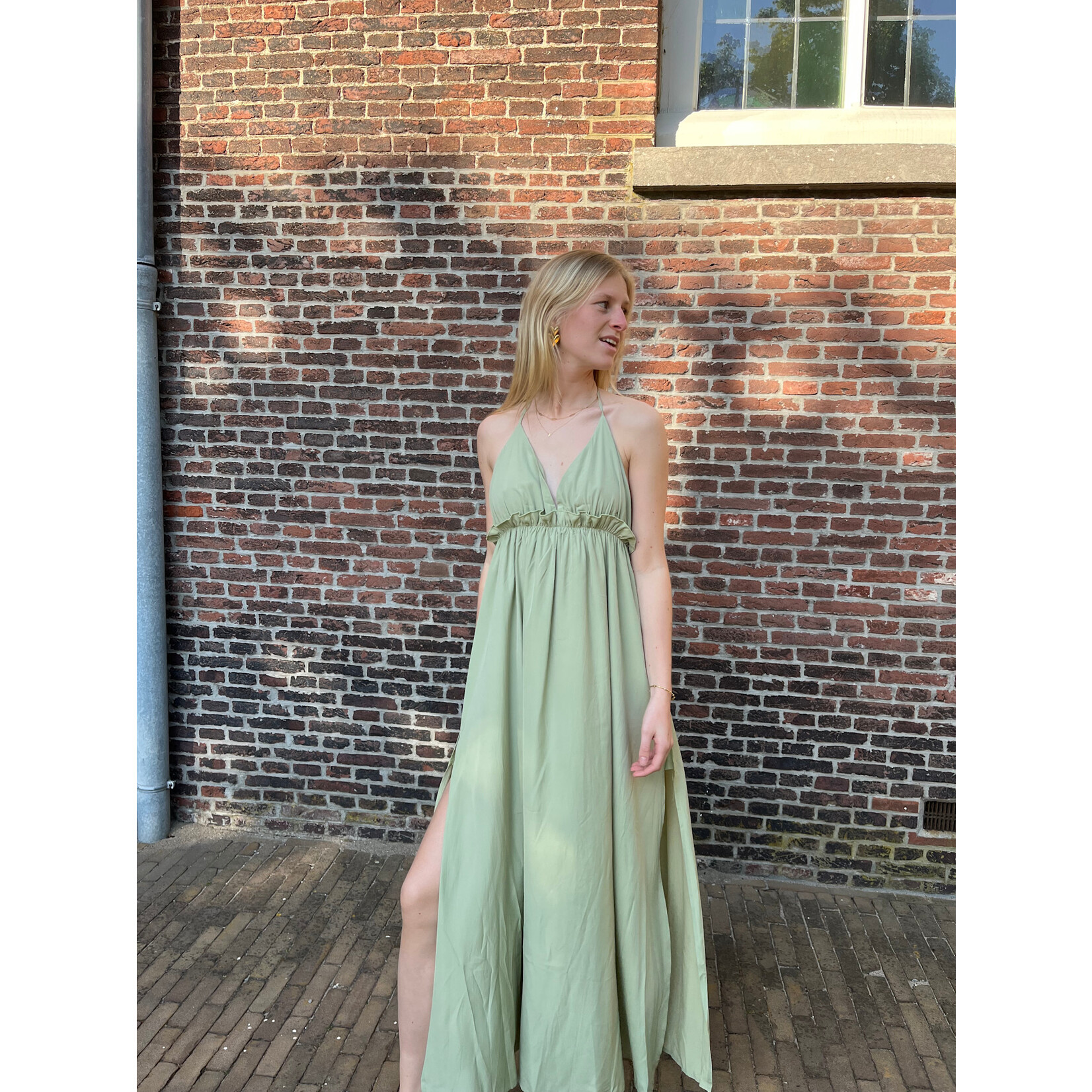 Flo Boutique Jurk Halina Green