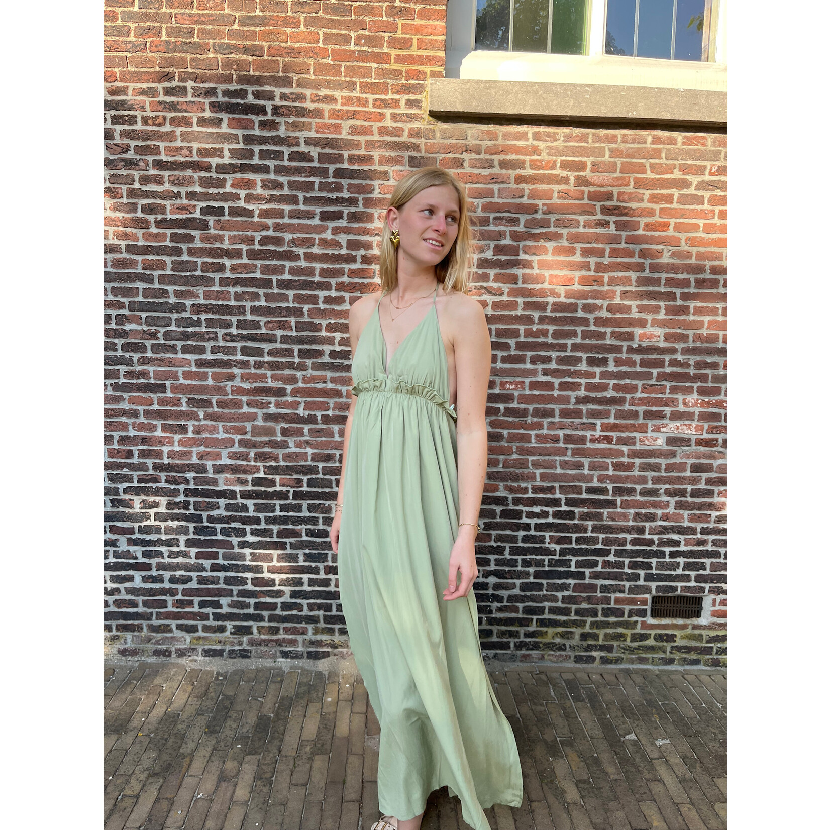 Flo Boutique Jurk Halina Green