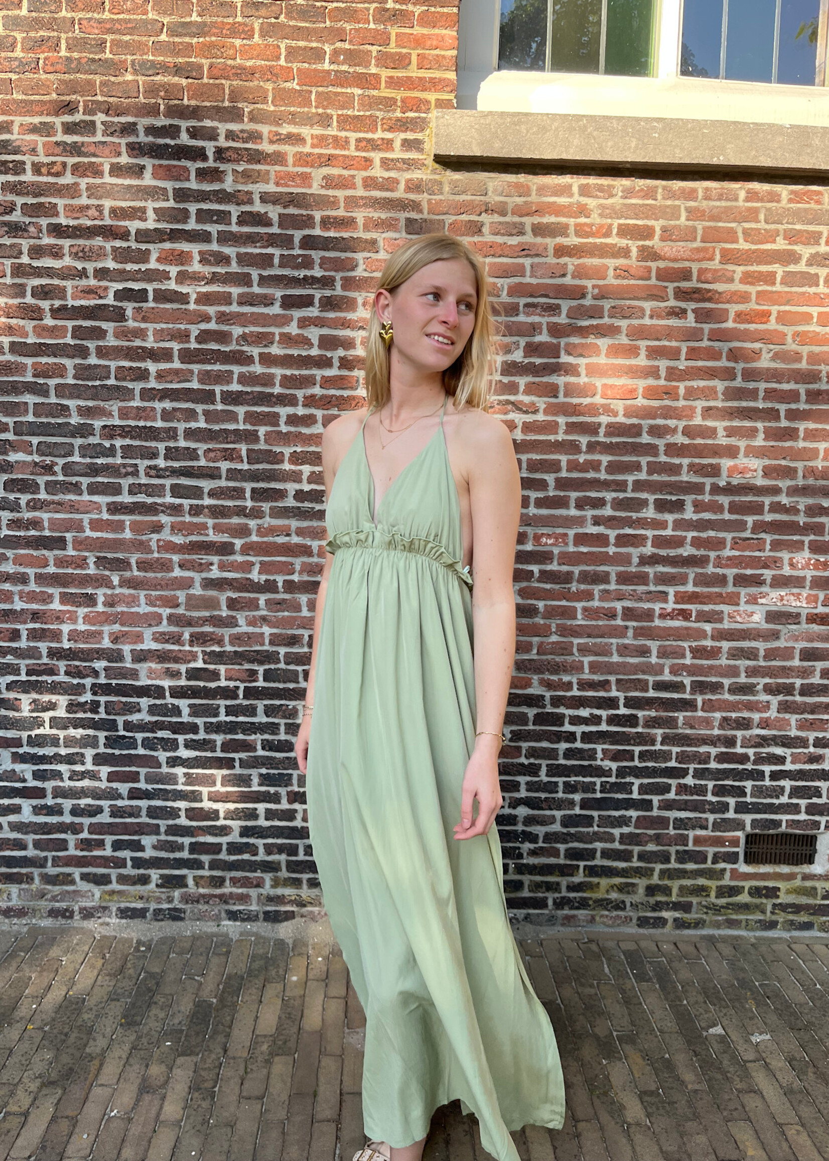 Flo Boutique Jurk Halina Green