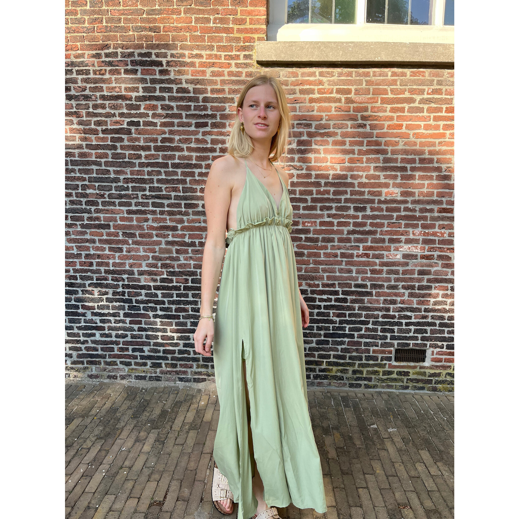 Flo Boutique Jurk Halina Green
