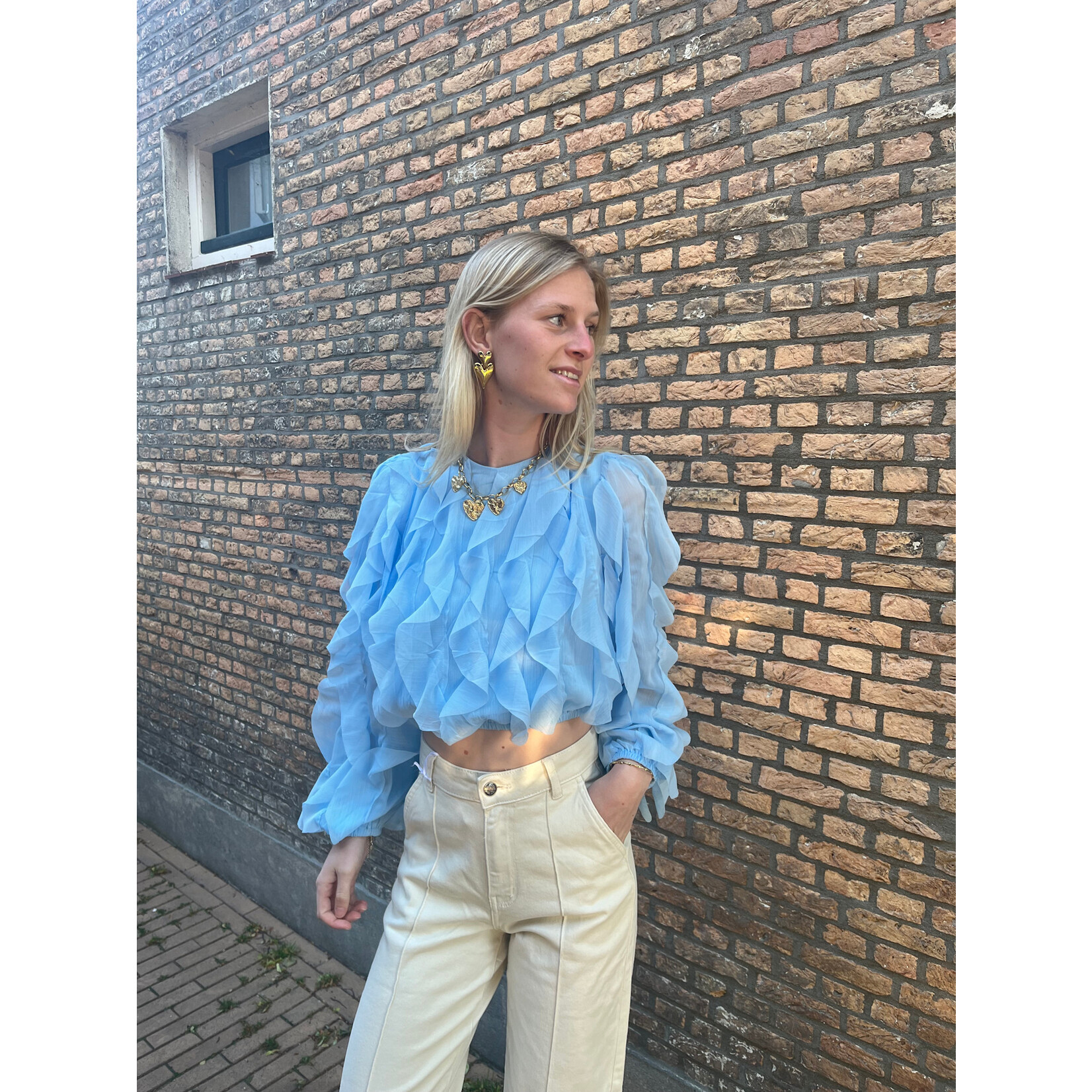 Flo Boutique Top Aline Light Blue