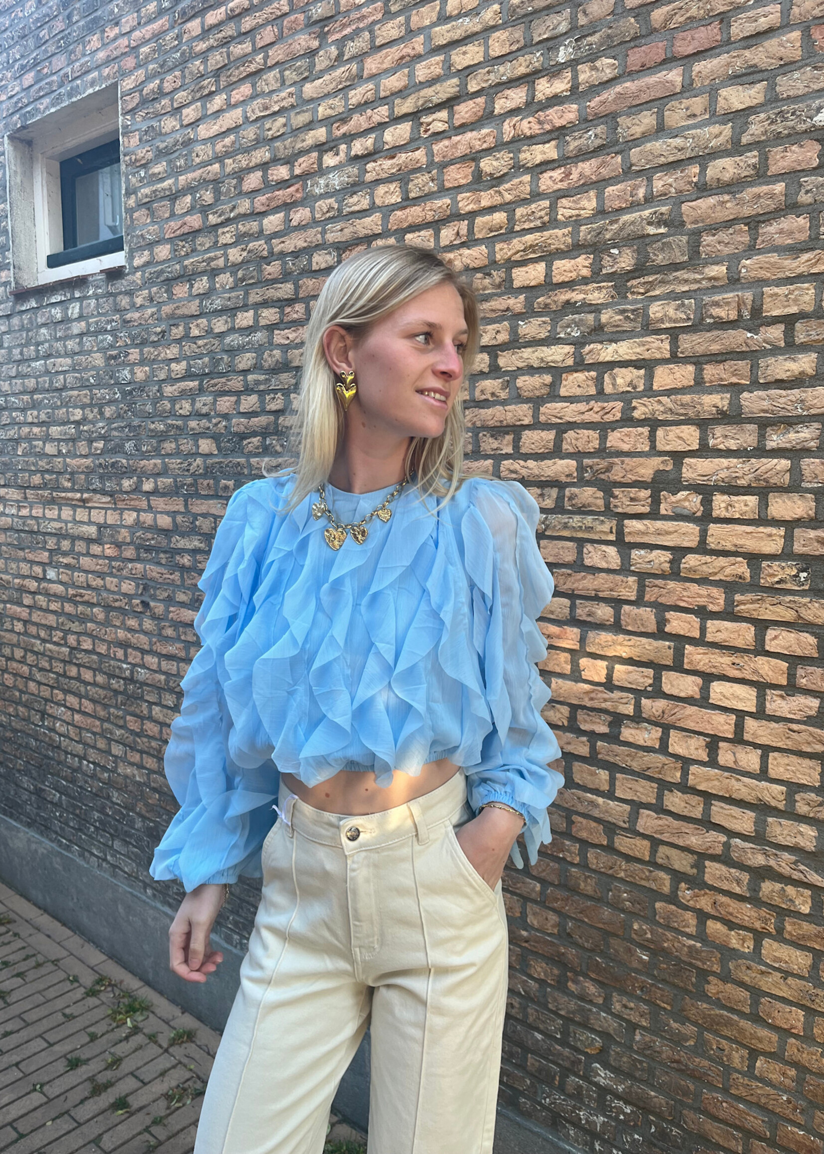 Flo Boutique Top Aline Light Blue