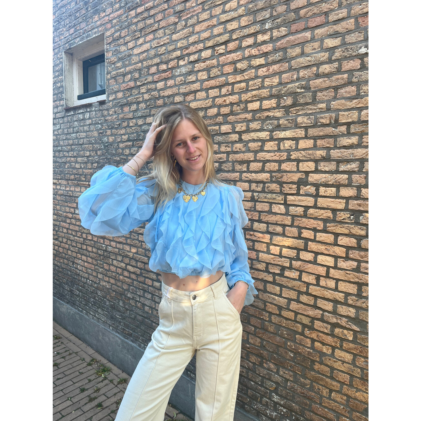 Flo Boutique Top Aline Light Blue