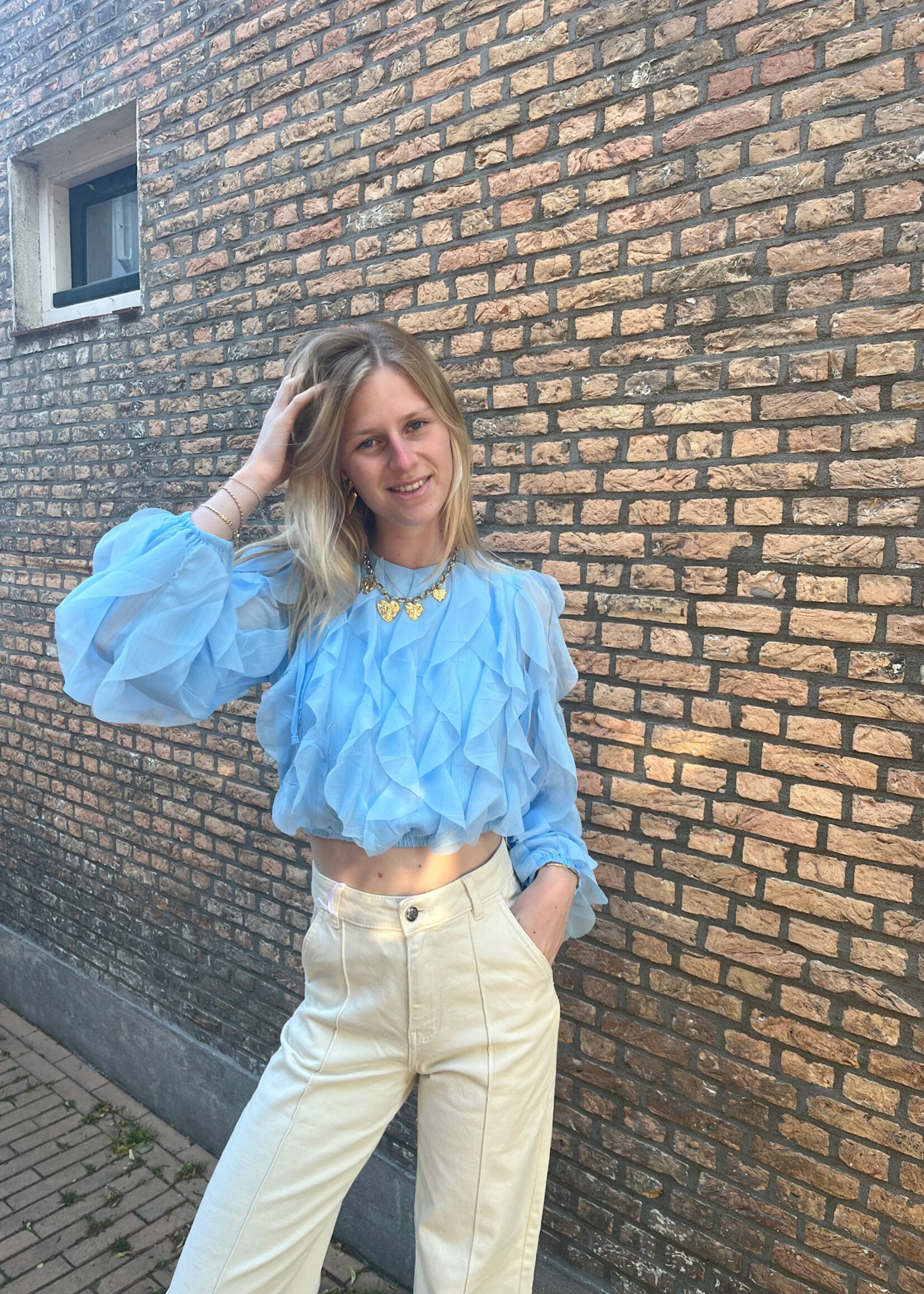 Flo Boutique Top Aline Light Blue