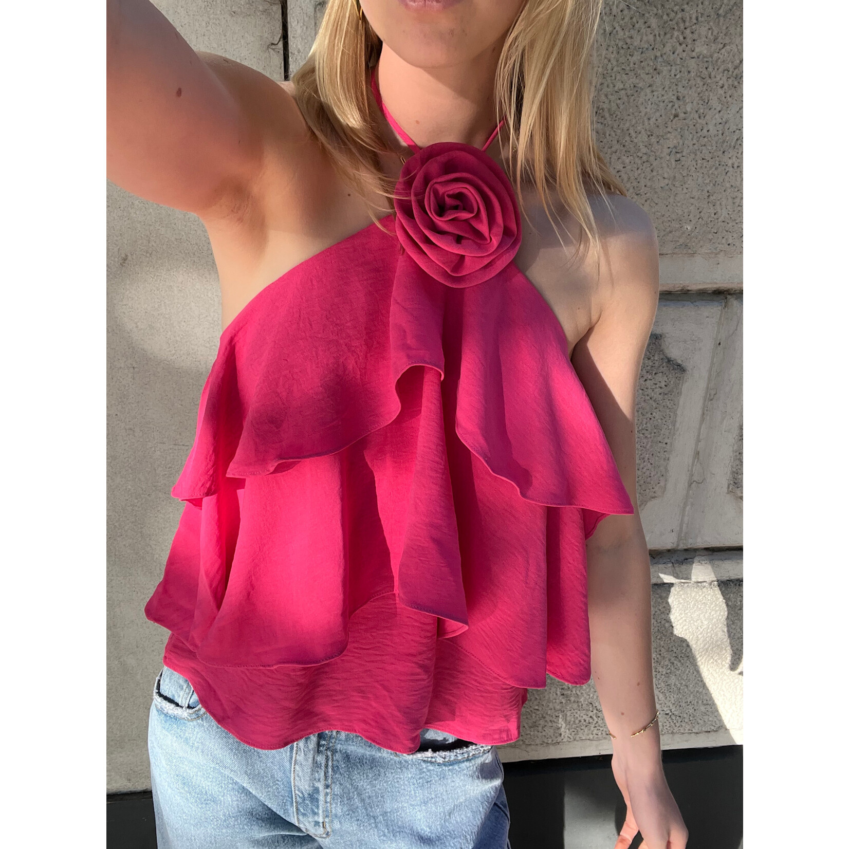 Flo Boutique Top Lou Fuchsia