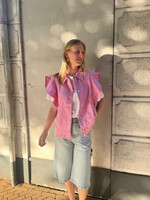 Flo Boutique Denim Gilet Carlijn Pink