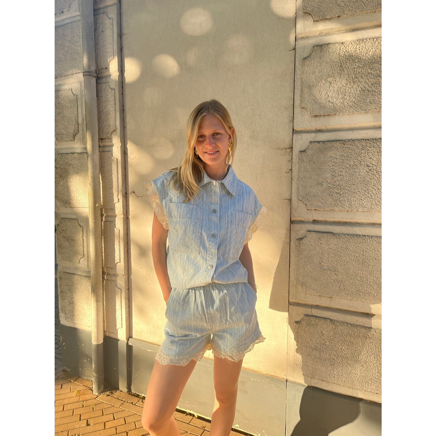 Flo Boutique Denim top Liv