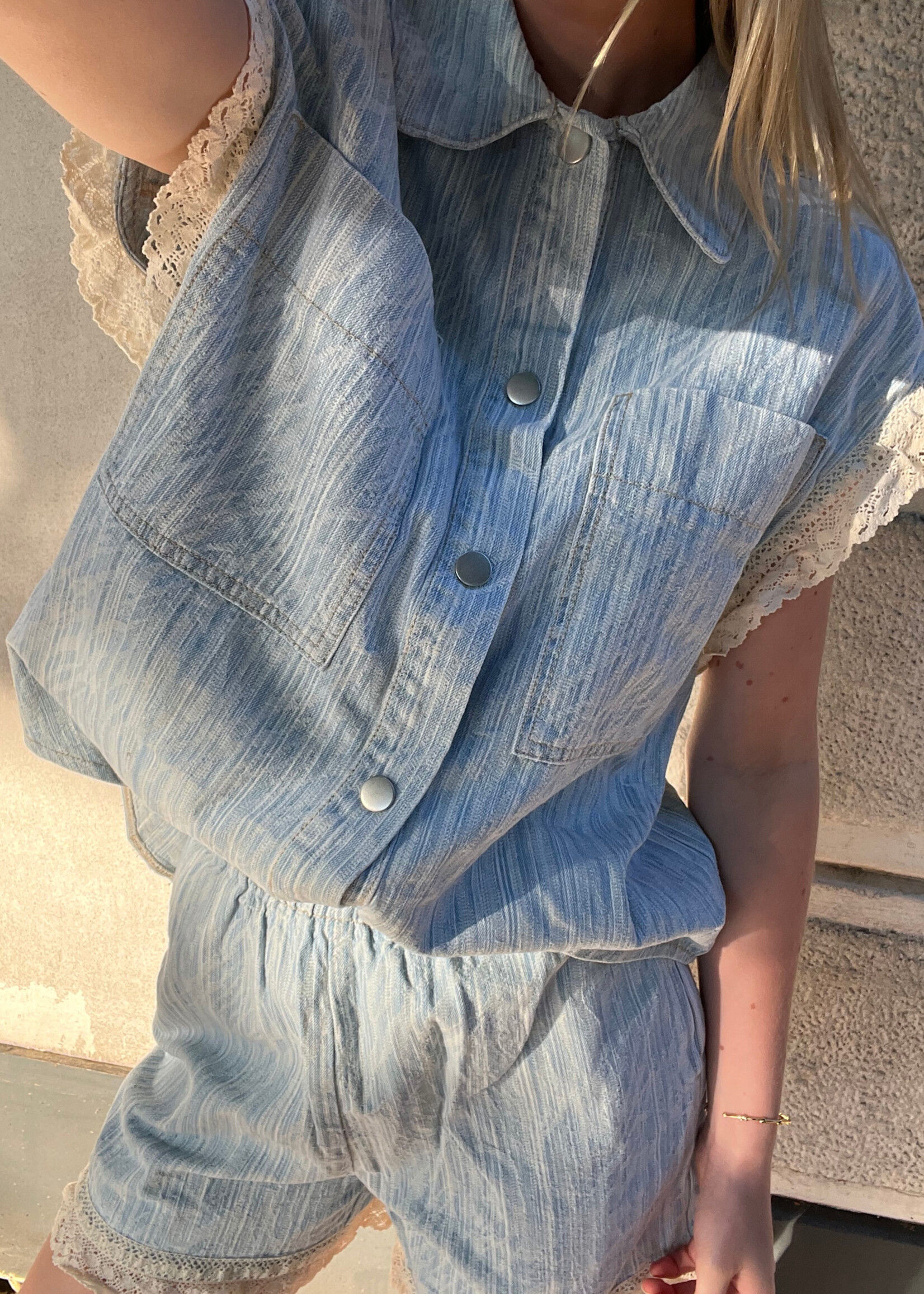 Flo Boutique Denim top Liv