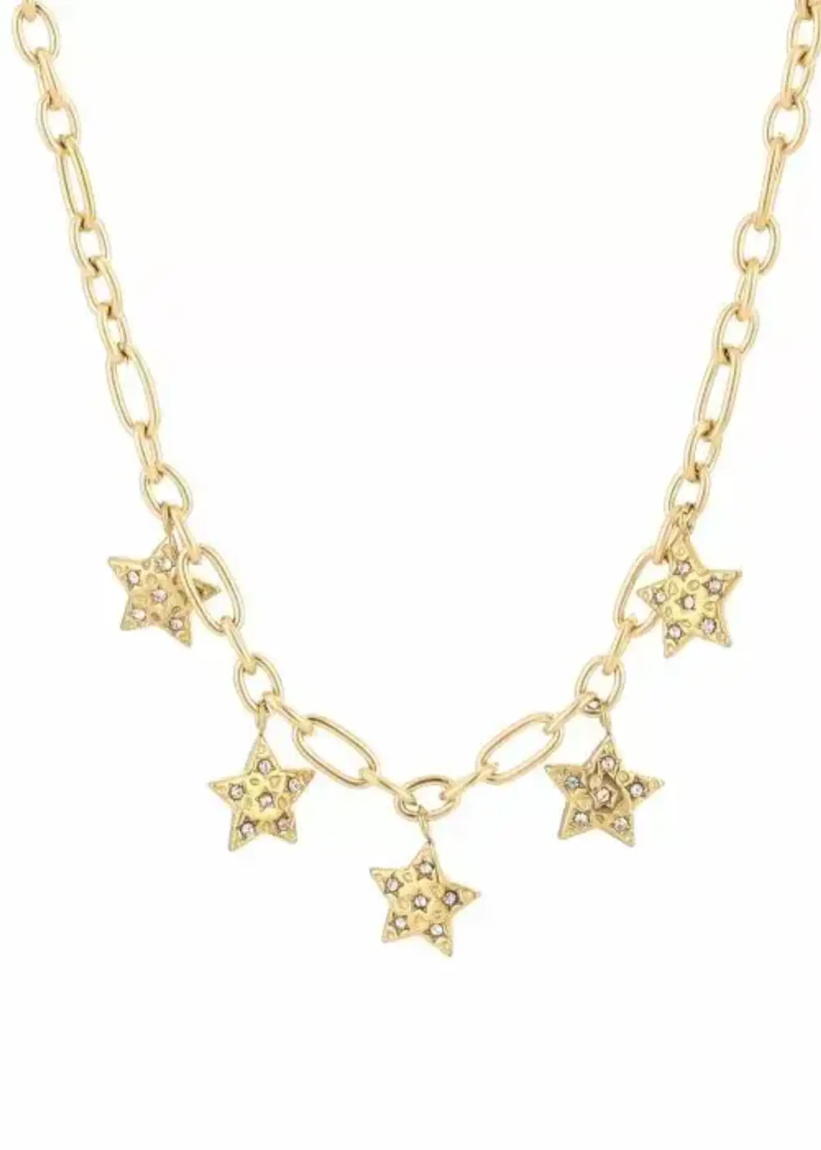Flo Boutique Bedelketting stars with stones