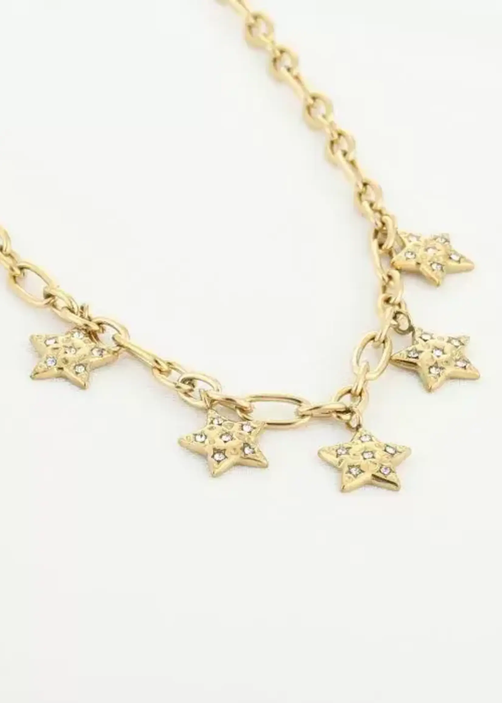 Flo Boutique Bedelketting stars with stones