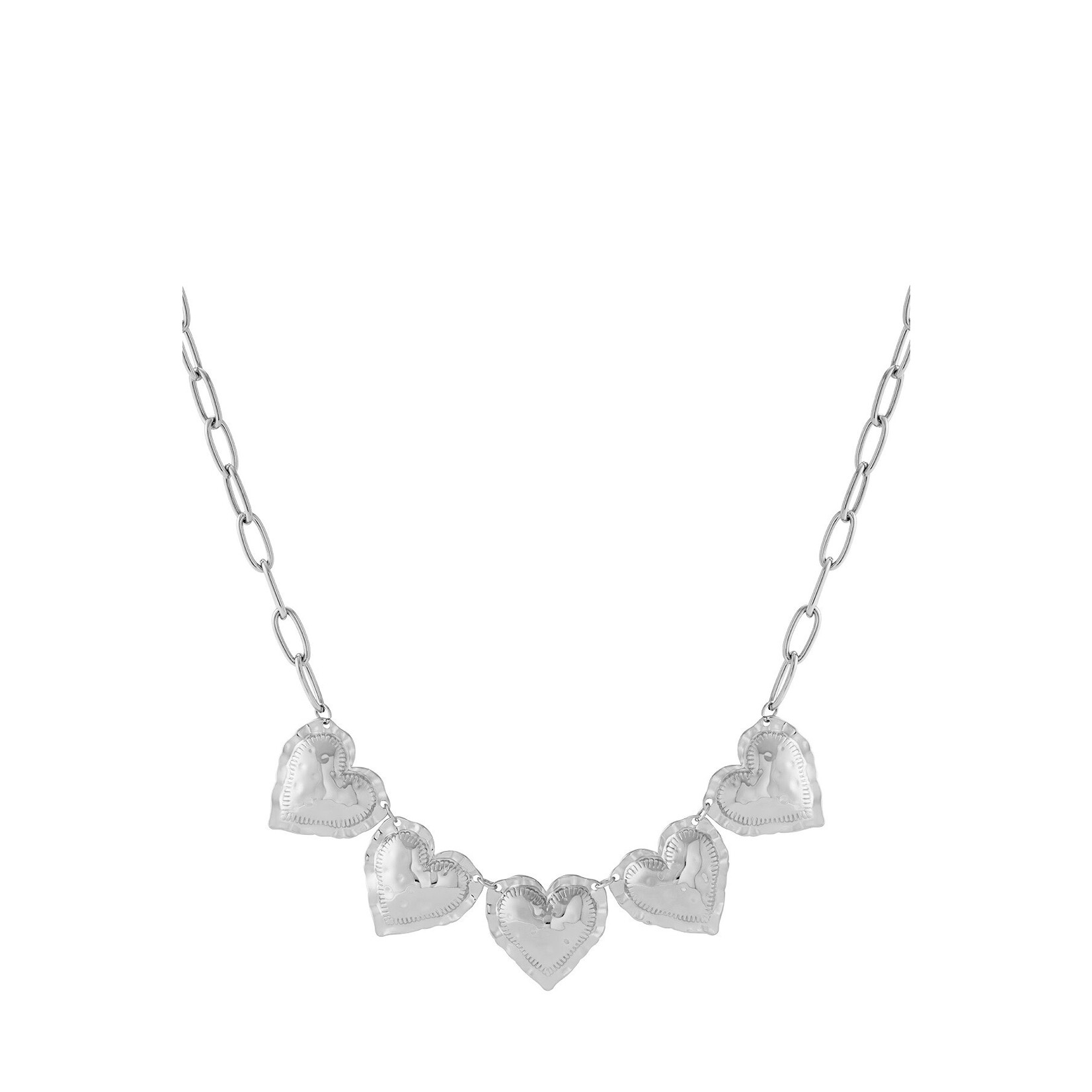 Flo Boutique Ketting Five Hearts