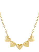 Flo Boutique Ketting Five Hearts