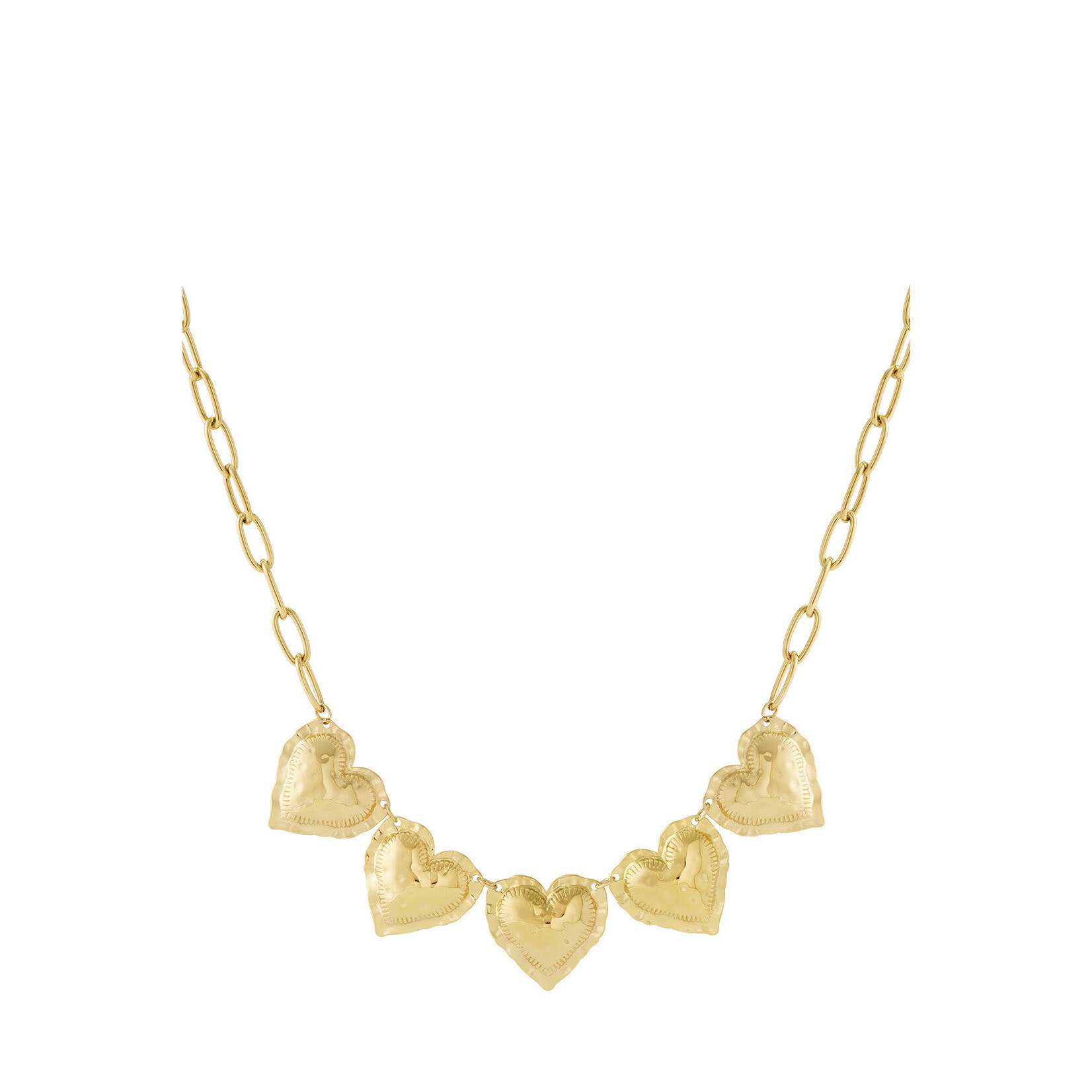 Flo Boutique Ketting Five Hearts