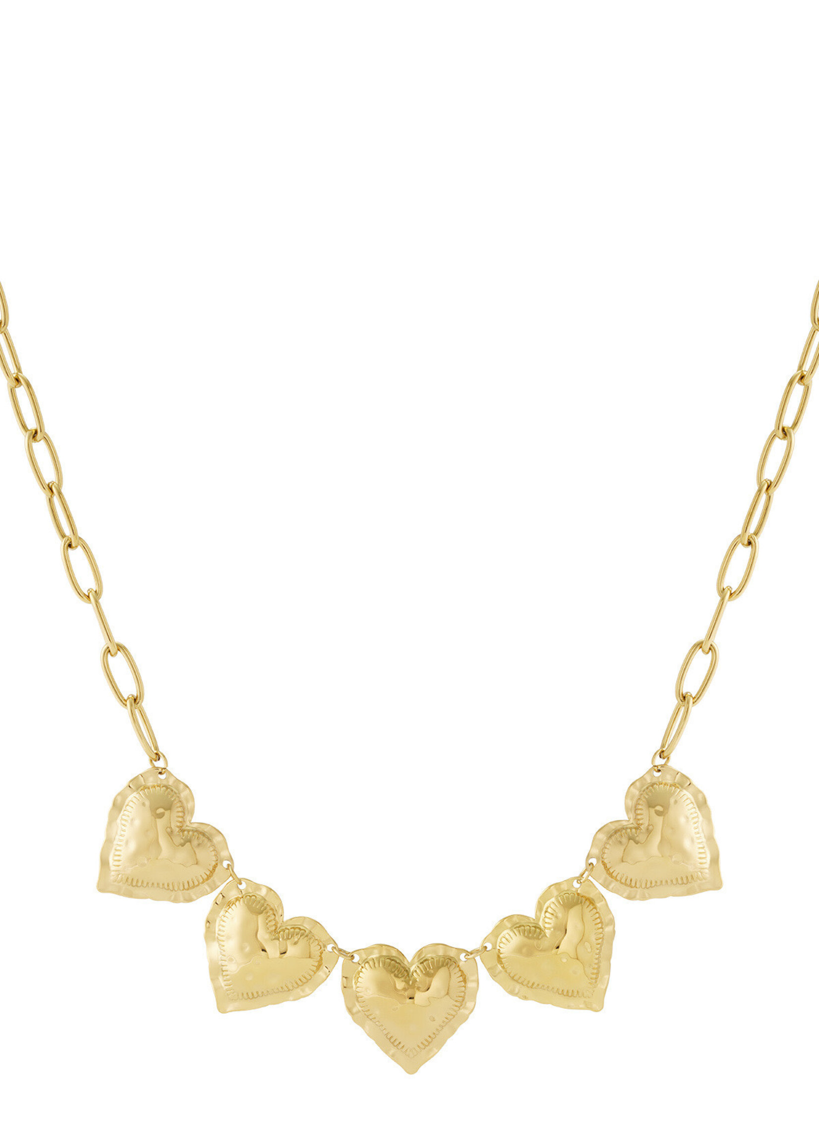 Flo Boutique Ketting Five Hearts