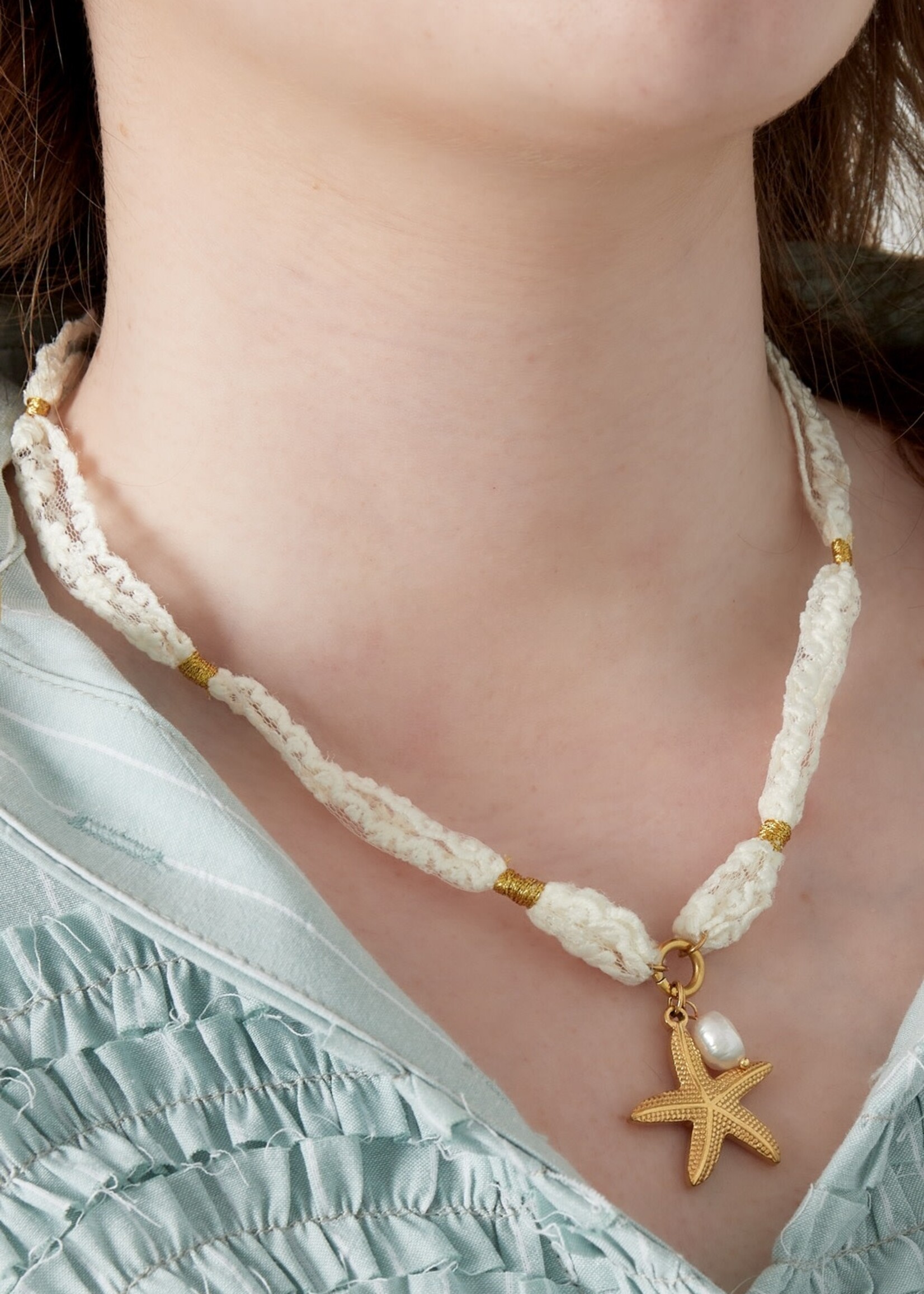 Flo Boutique Ketting Pearly Starfish