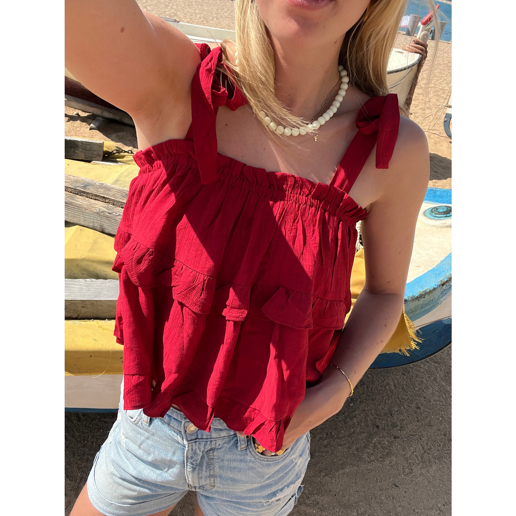 Flo Boutique Top Bonita Red