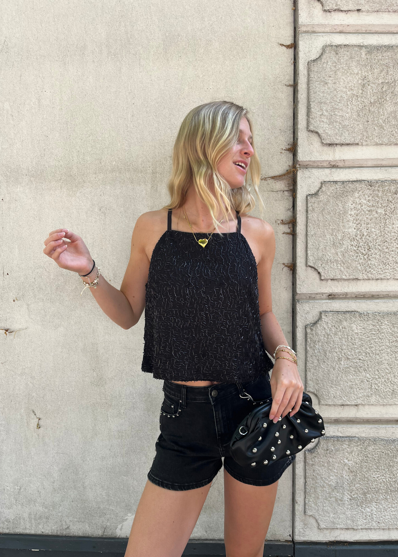 Flo Boutique Denim Short Joly Black