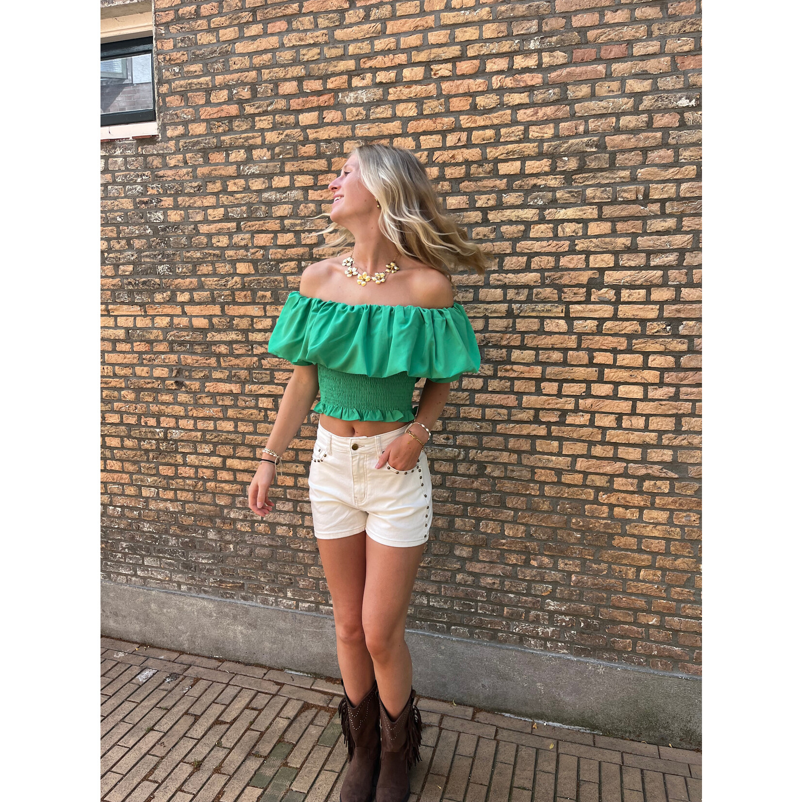 Flo Boutique Top Yui Green
