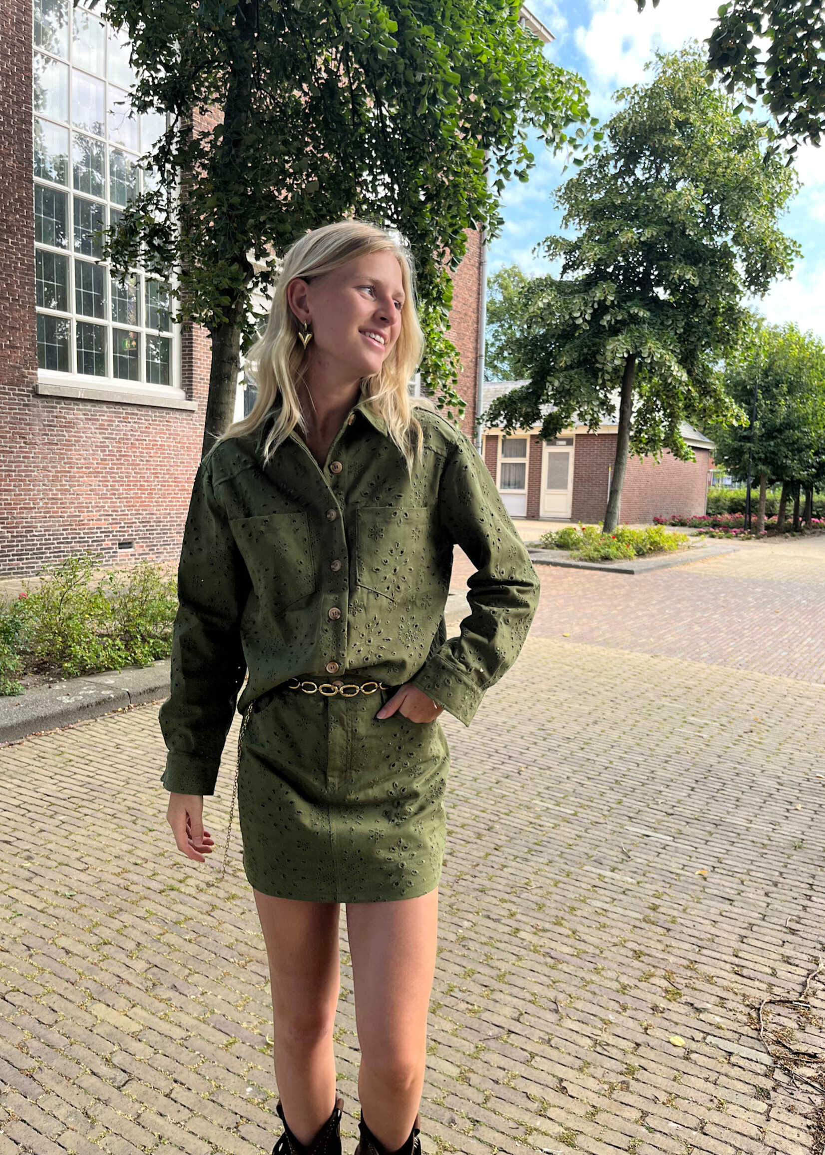 Flo Boutique Top Vieve green