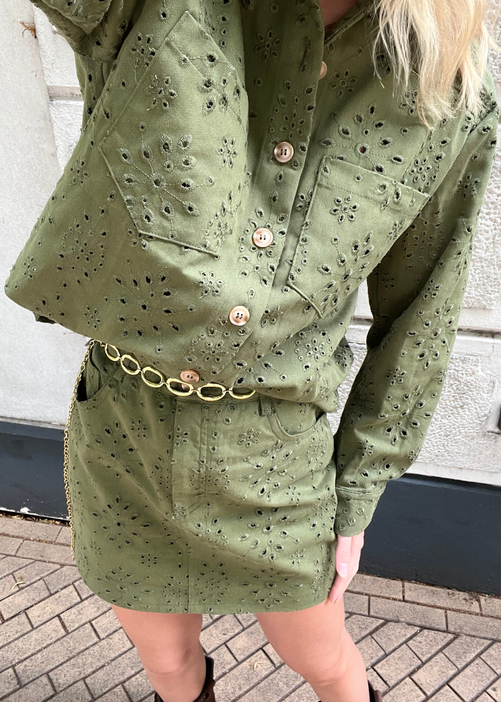 Flo Boutique Rok Vieve green