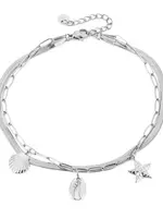 Flo Boutique Enkelbandje Sea LIfe Zilver