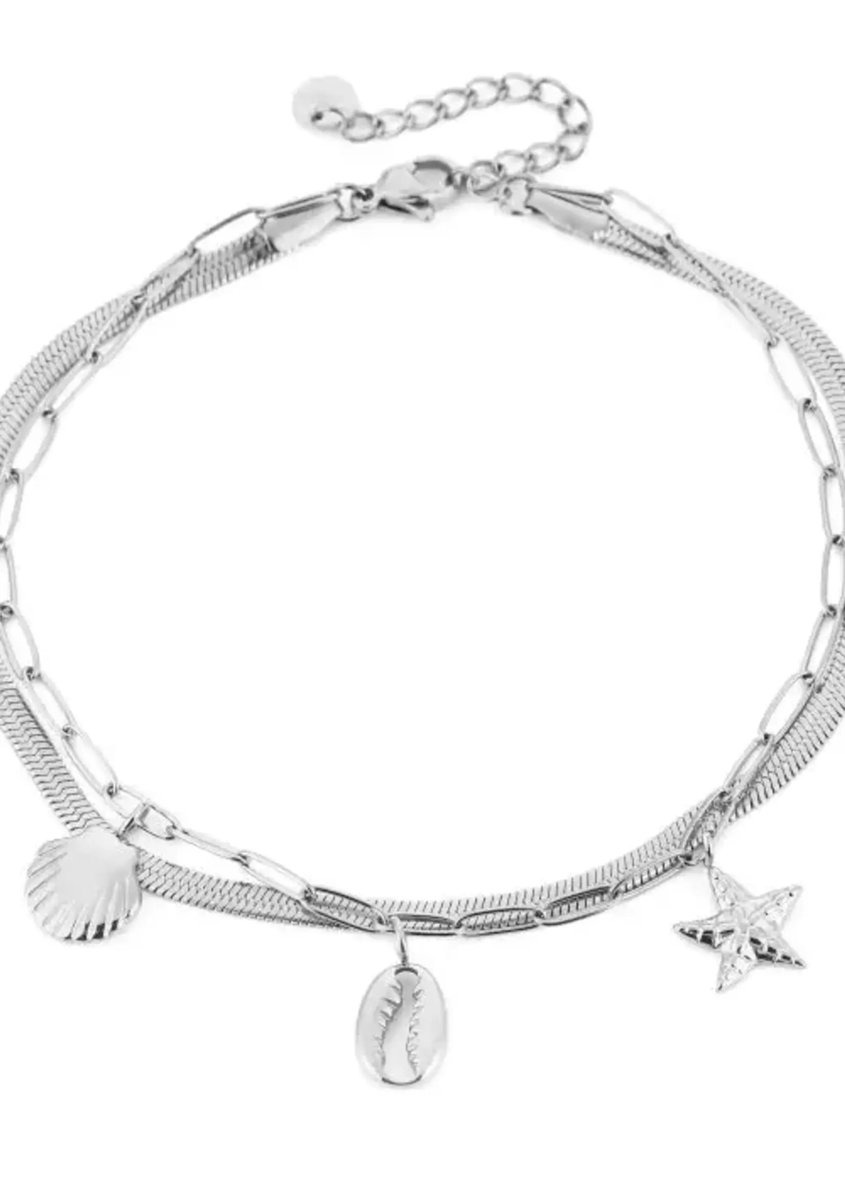 Flo Boutique Enkelbandje Sea Life Zilver