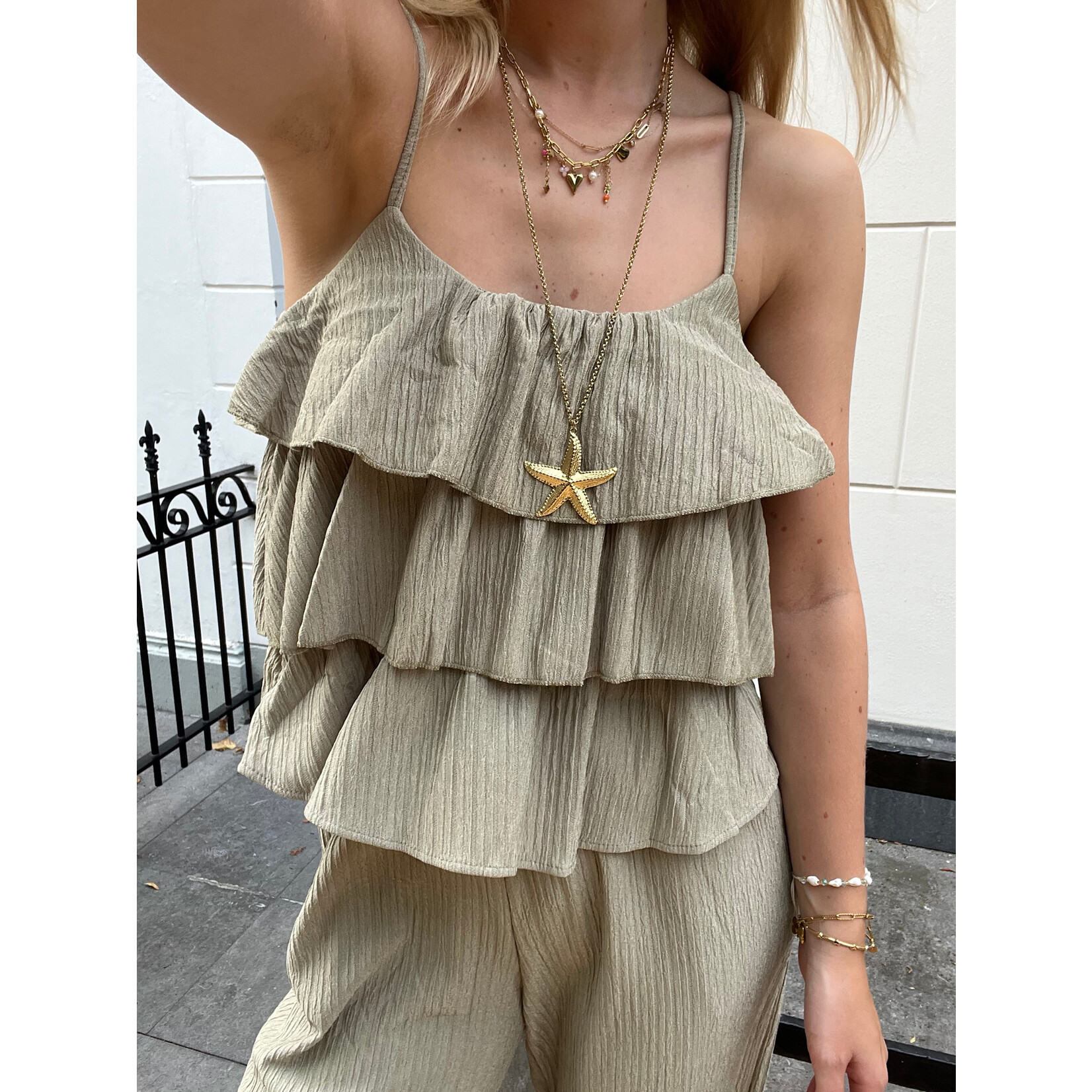 Flo Boutique Top Jula Light Green