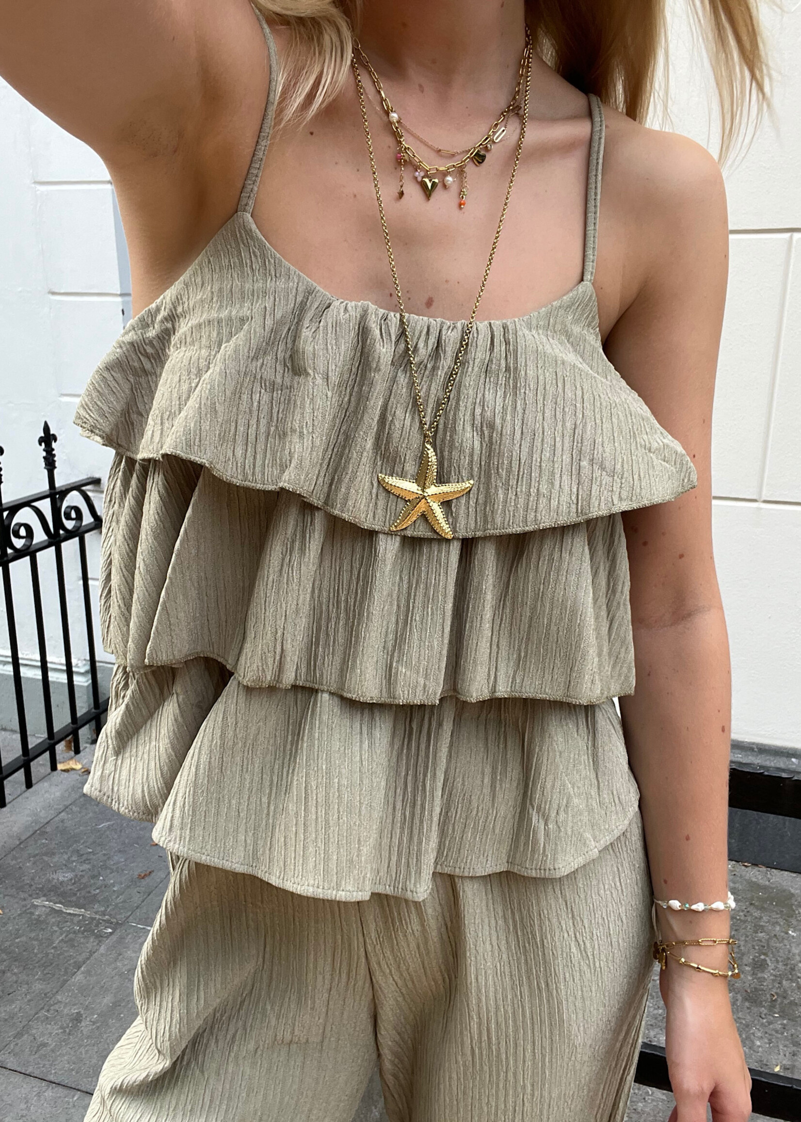 Flo Boutique Top Jula Light Green