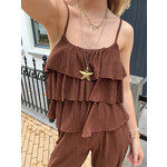 Flo Boutique Top Jula Dark Brown