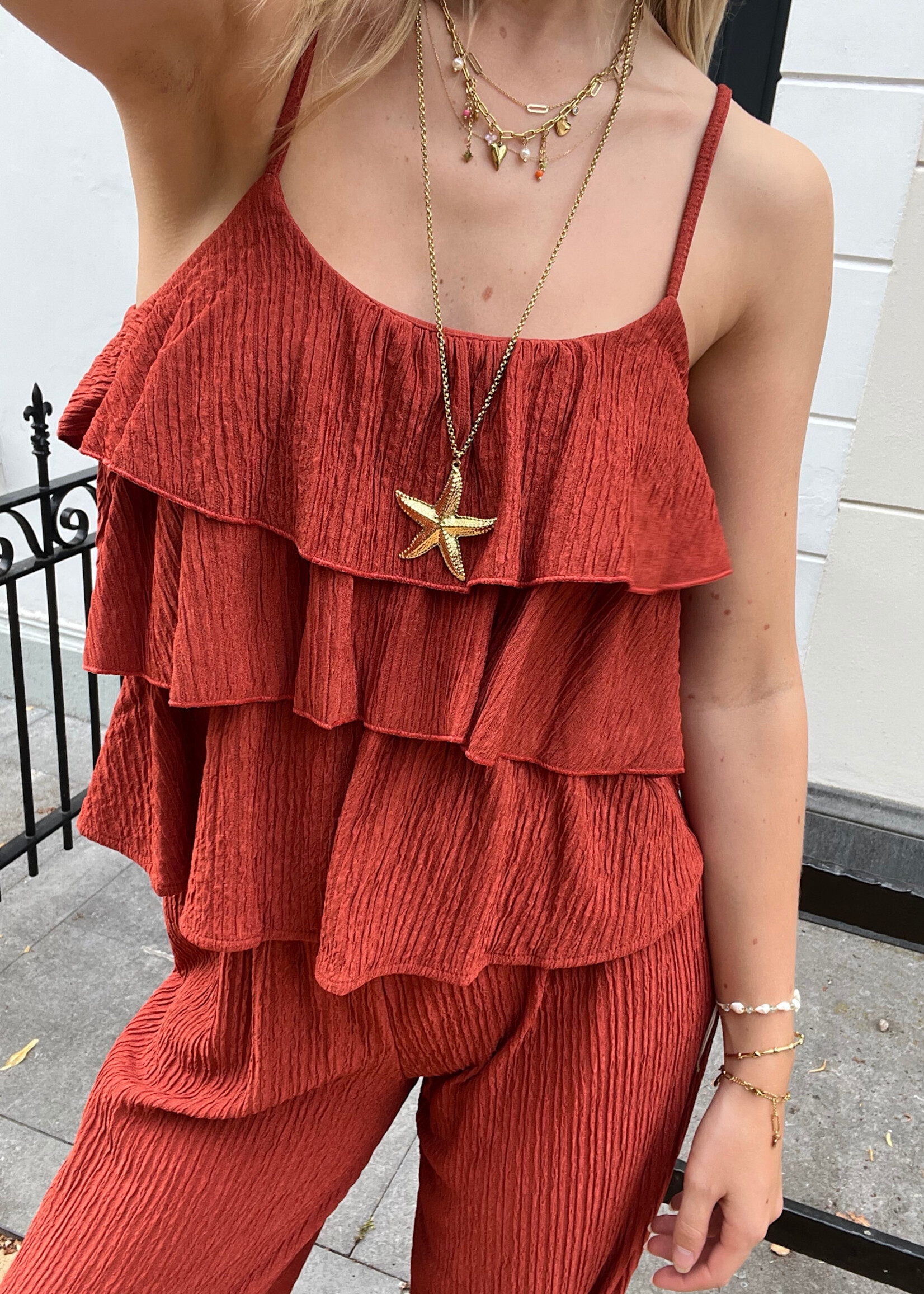 Flo Boutique Top Jula Rust