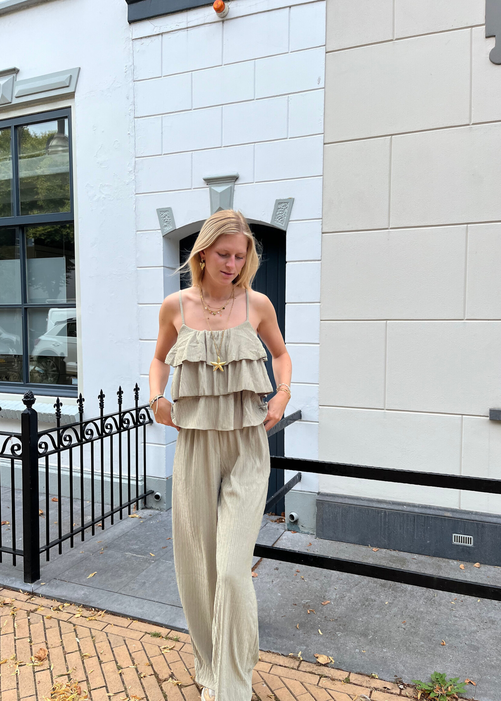 Flo Boutique Broek Juul Light Green