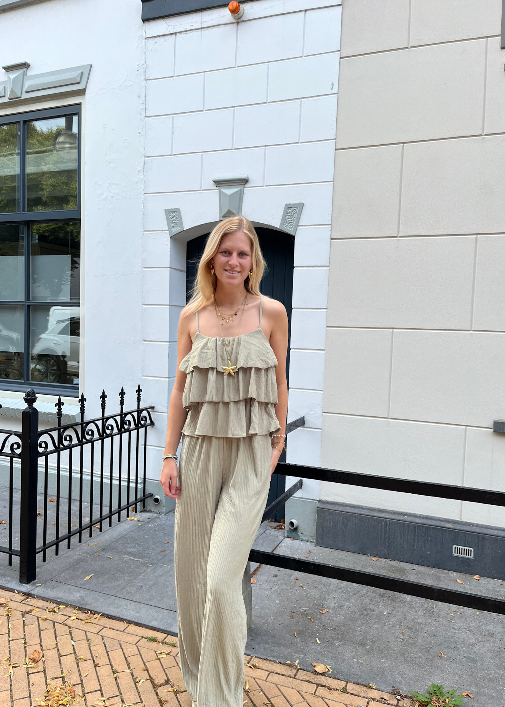 Flo Boutique Broek Juul Light Green