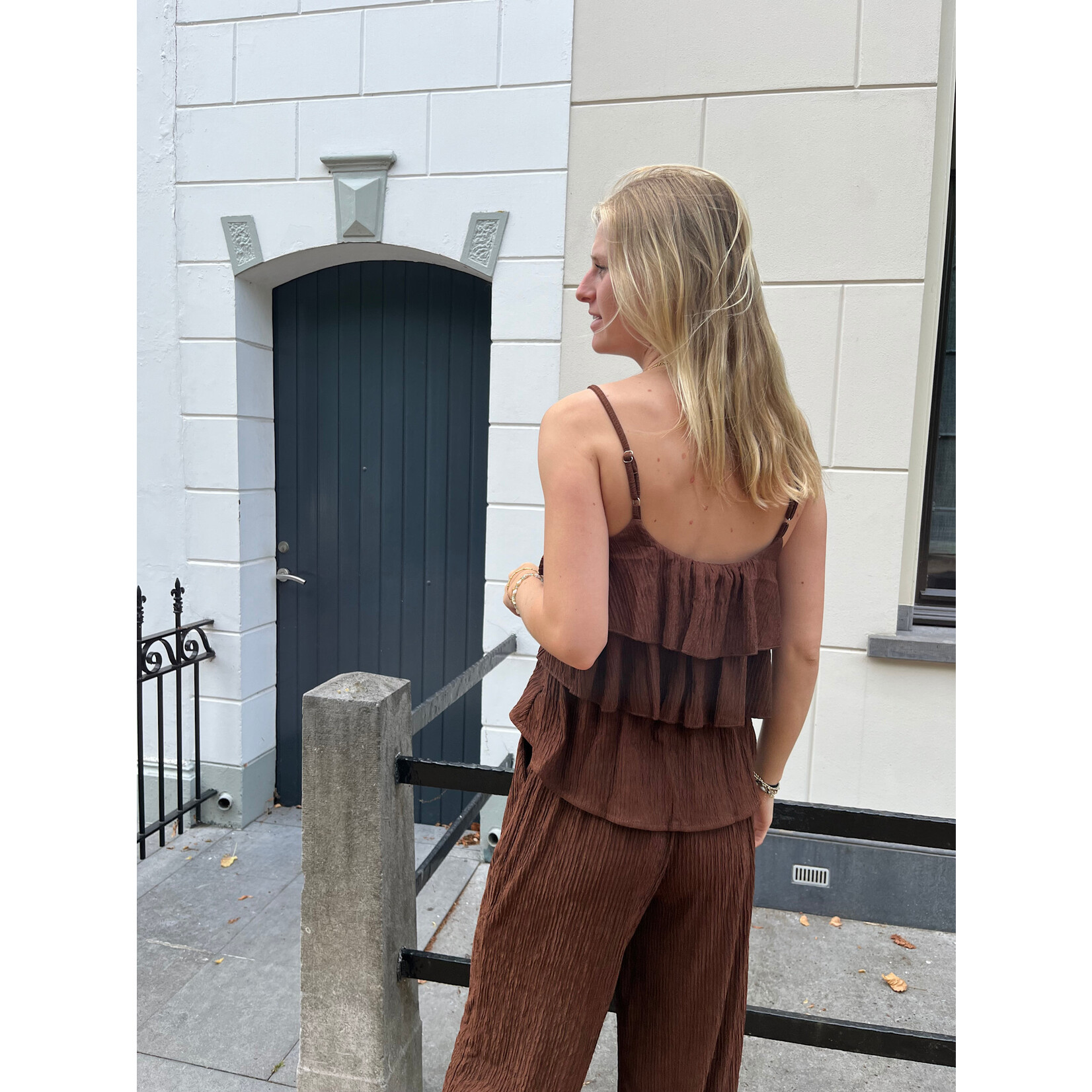 Flo Boutique Broek Juul Dark Brown