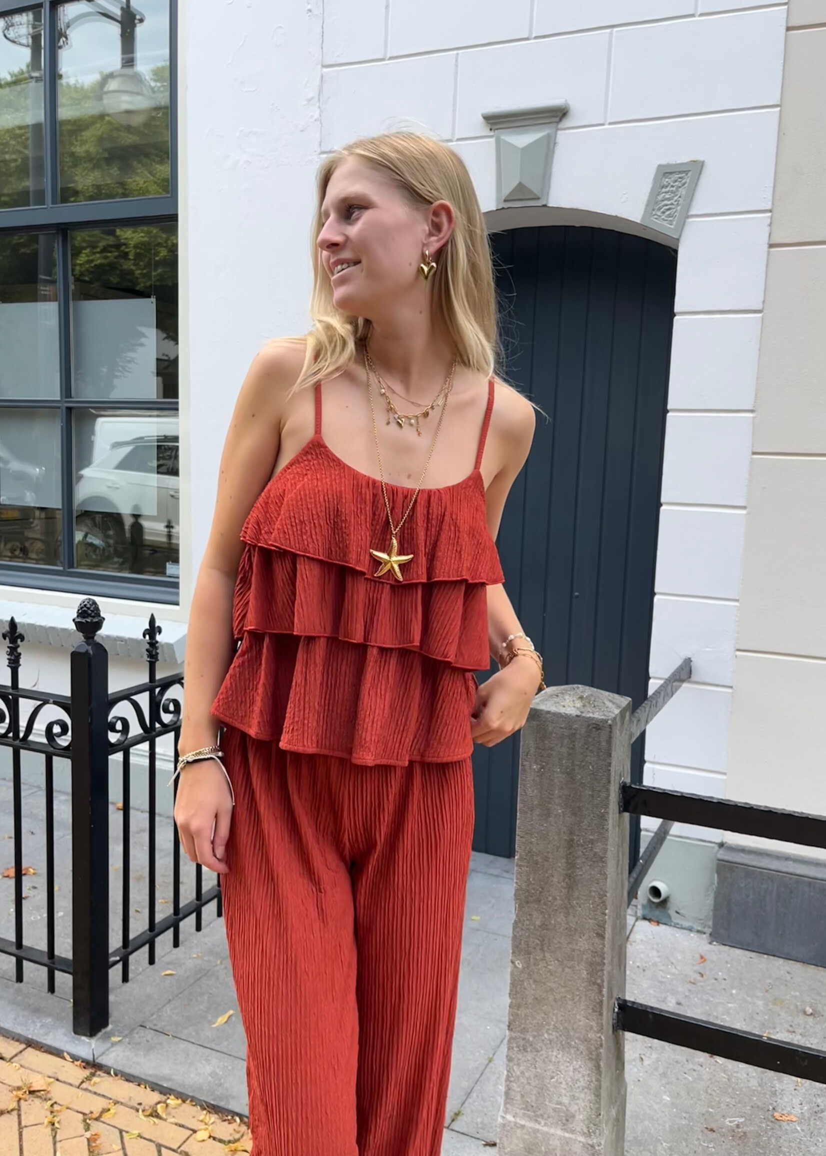 Flo Boutique Broek Juul Rust